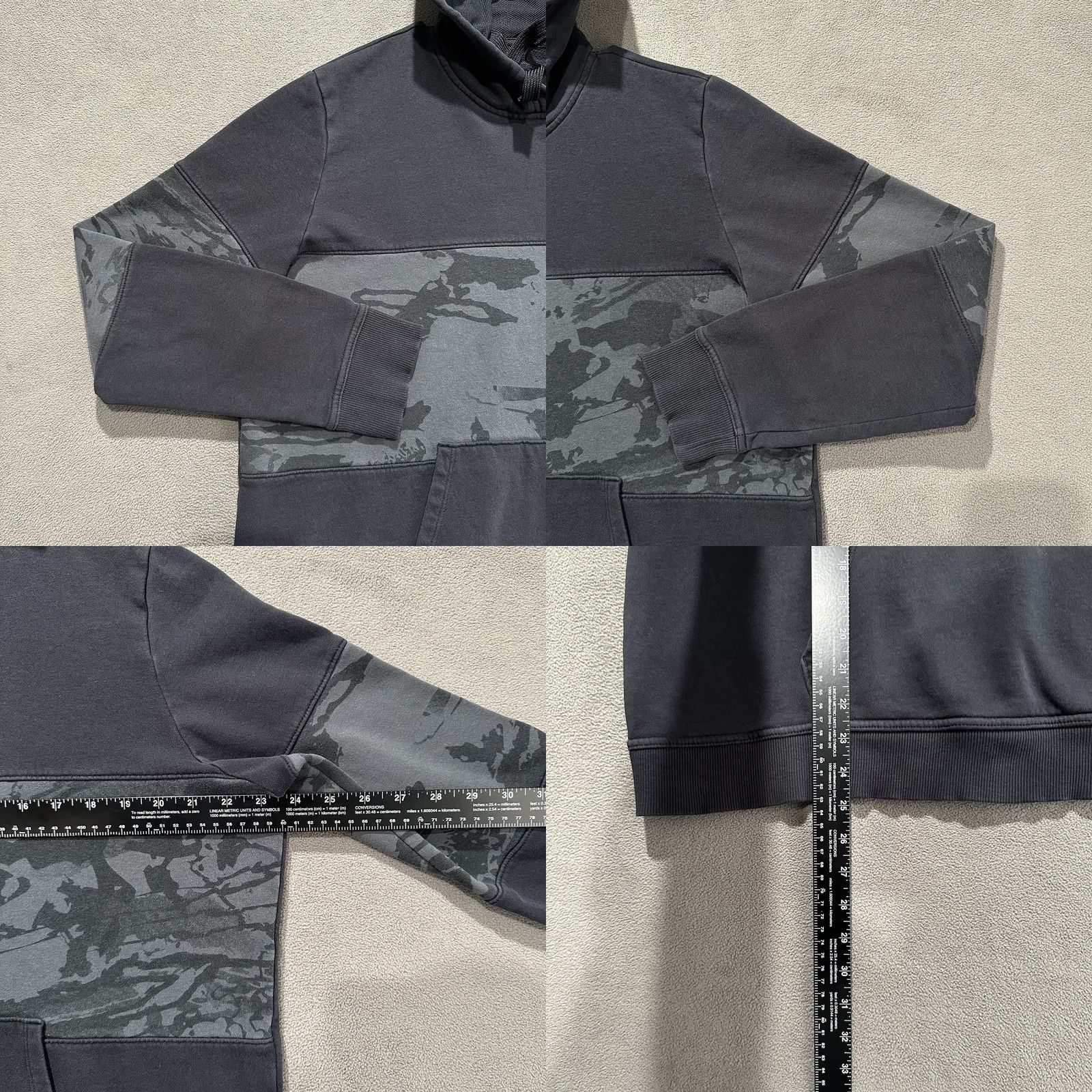 Under Armour Under Armour Hoodie Mens Large Gray Camo Color Block Faded Drawstring Sweatshirt Size US L / EU 52-54 / 3 - 8 Thumbnail