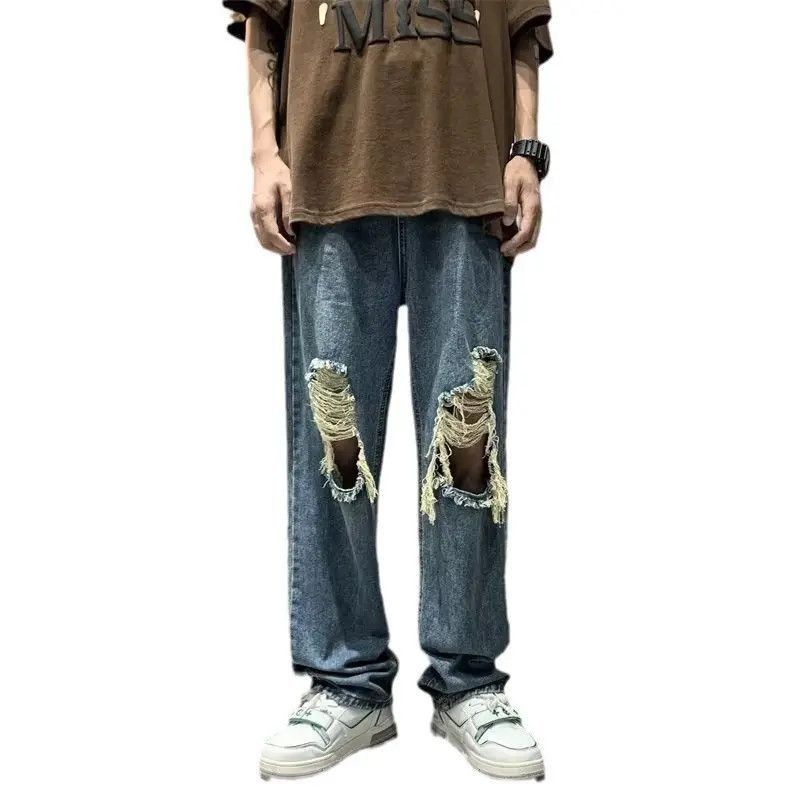 Japanese Brand Loose high street ripped jeans Size US 32 / EU 48 - 4 Thumbnail