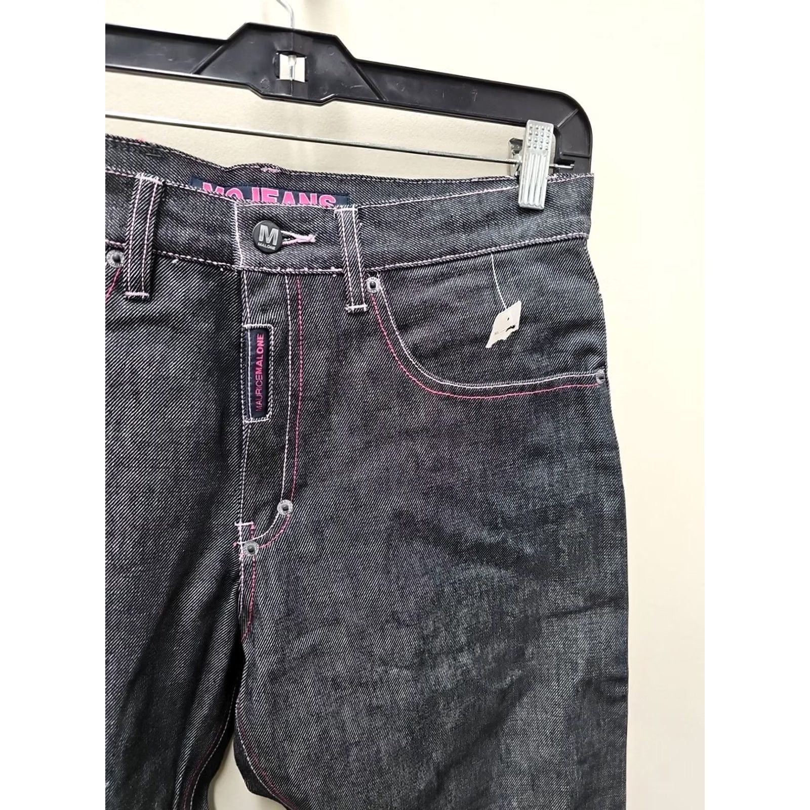 Vintage VINTAGE MoJeans Denim Hip Hop Womens Jeans 8 Black Pink Deadstock 30x33.5 Womens Size 30" / US 8 / IT 44 - 3 Thumbnail