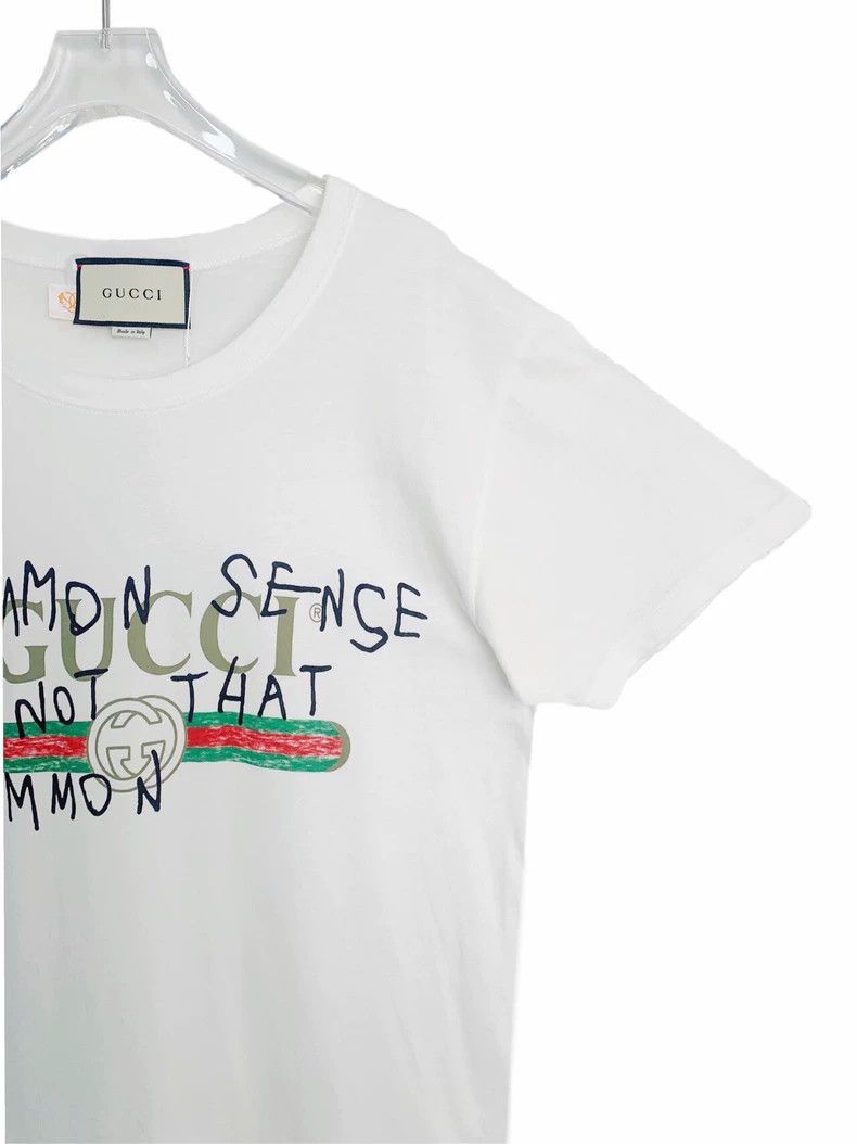Gucci Gucci White logo letter graffiti printed cotton round-neck Size US S / EU 44-46 / 1 - 4 Thumbnail