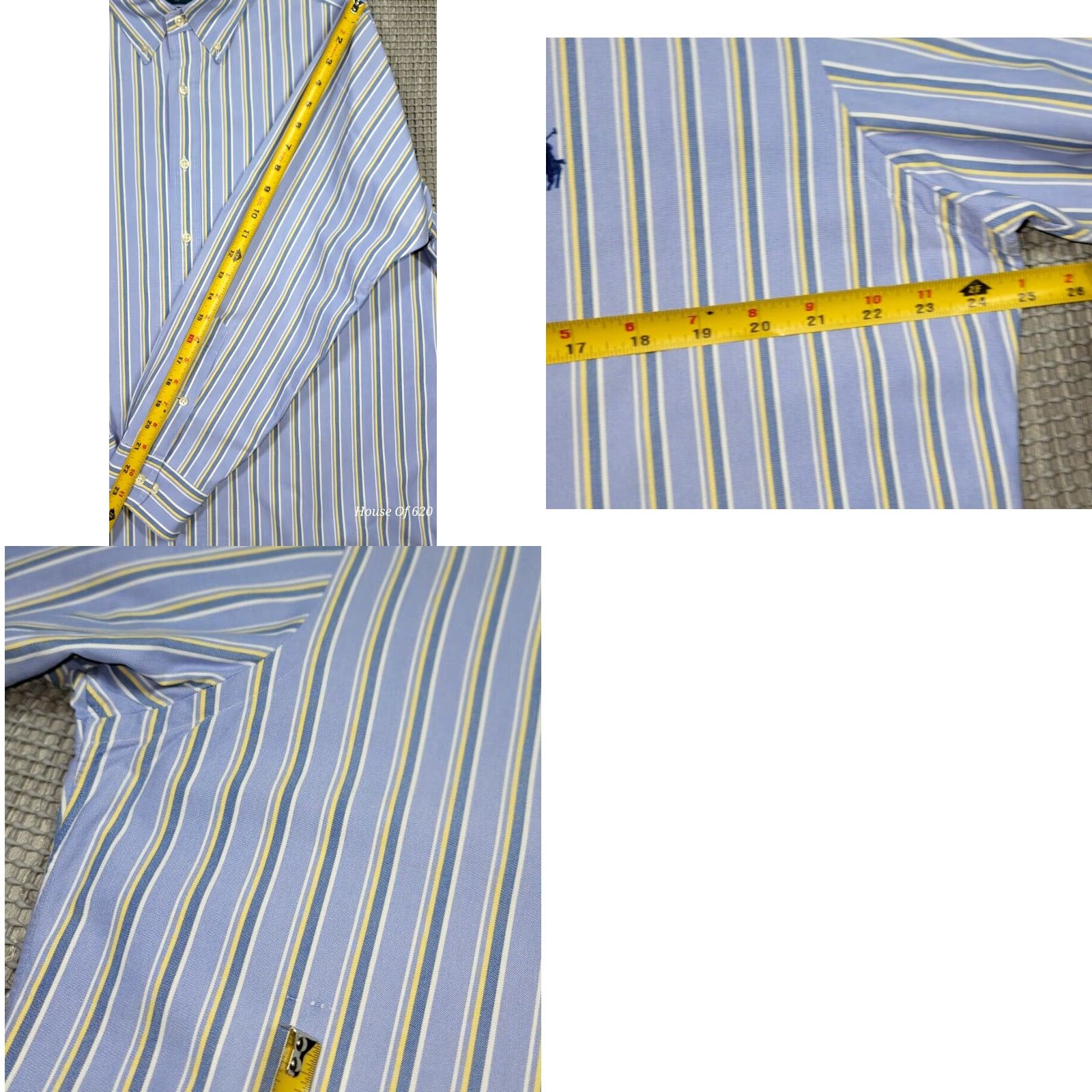Polo Ralph Lauren Polo Ralph Lauren Button-Up Shirt Striped Long Sleeve Mens 16.5-32/33 Blue Stripe Oxford OCBD Classic Fit Size US XL / EU 56 / 4 - 9 Thumbnail