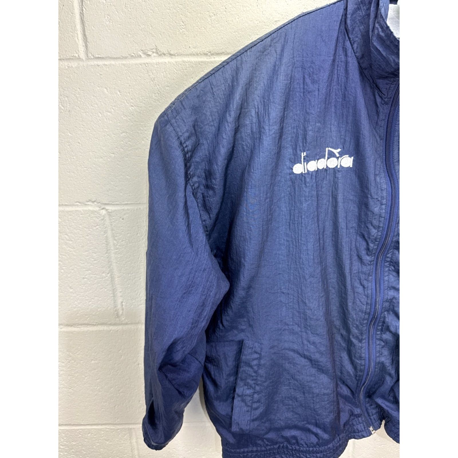 Diadora VINTAGE Diadora Scudetto Jacket 90s Medium Blue Nylon Windbreaker Mens Size US M / EU 48-50 / 2 - 6 Thumbnail