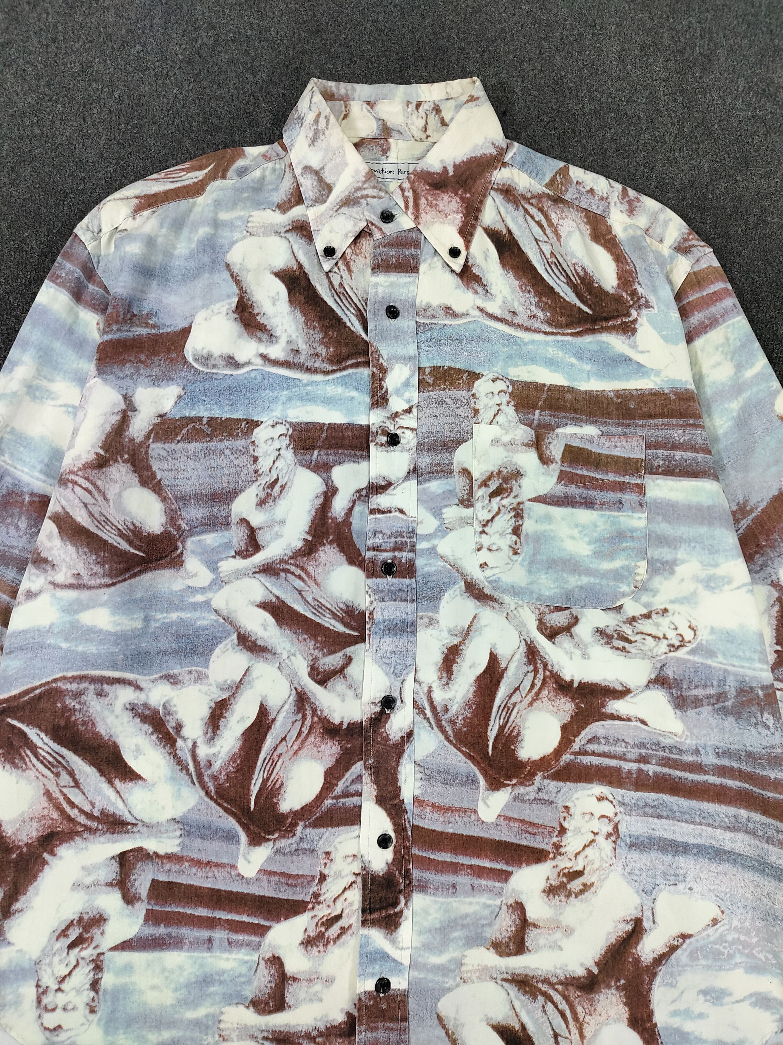 Japanese Brand 90s Equation Personnelle🇯🇵 Classical Sculptural Art Rayon Size US L / EU 52-54 / 3 - 4 Thumbnail