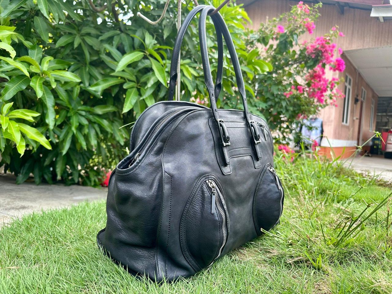 Helmut Lang Authentic Helmut Lang Bunker Leather Tote Bag Size ONE SIZE - 3 Thumbnail