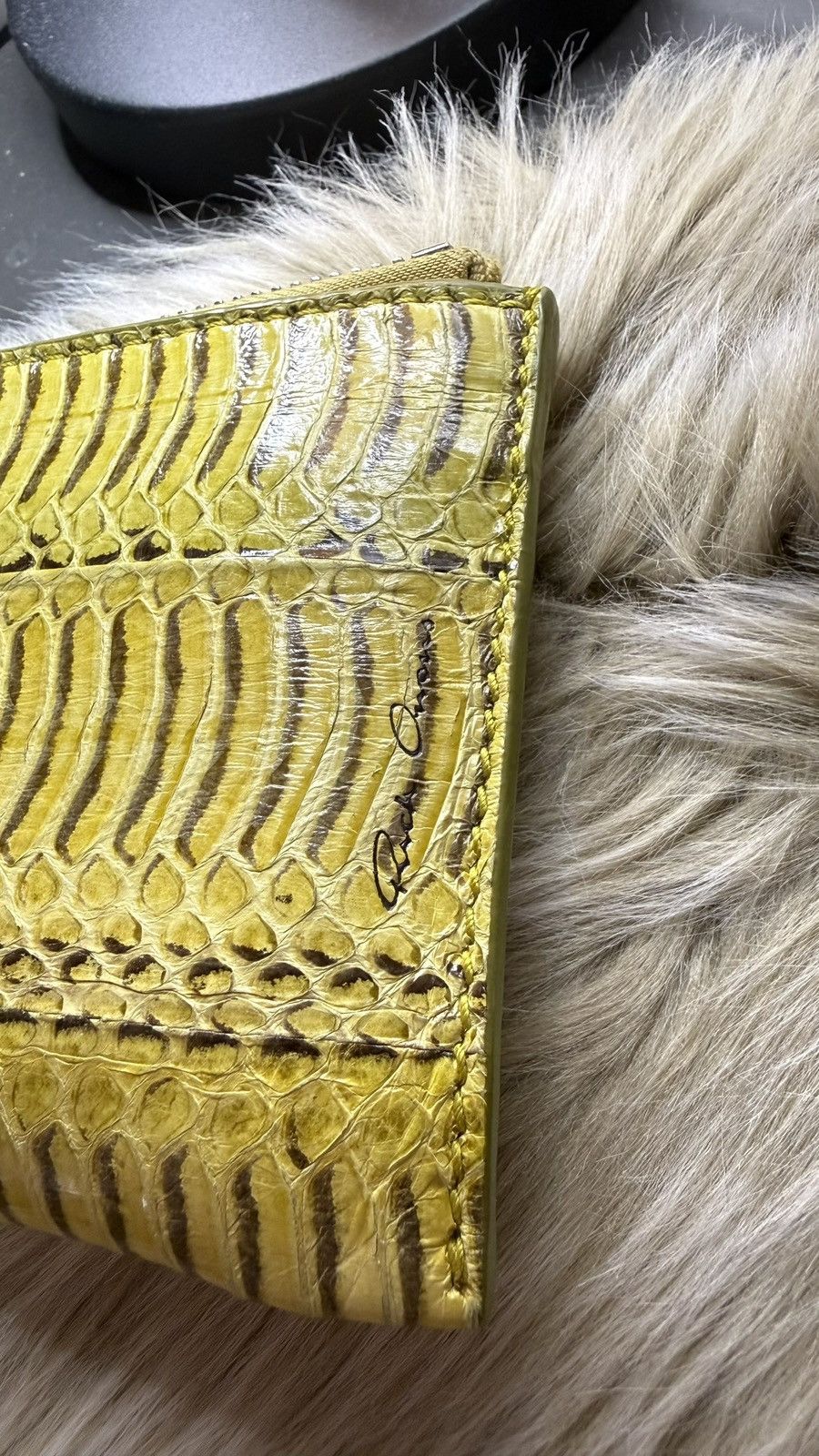 Rick Owens Rare Rick Owens S/S 2018 „Dirt” python neck wallet Size ONE SIZE - 3 Thumbnail