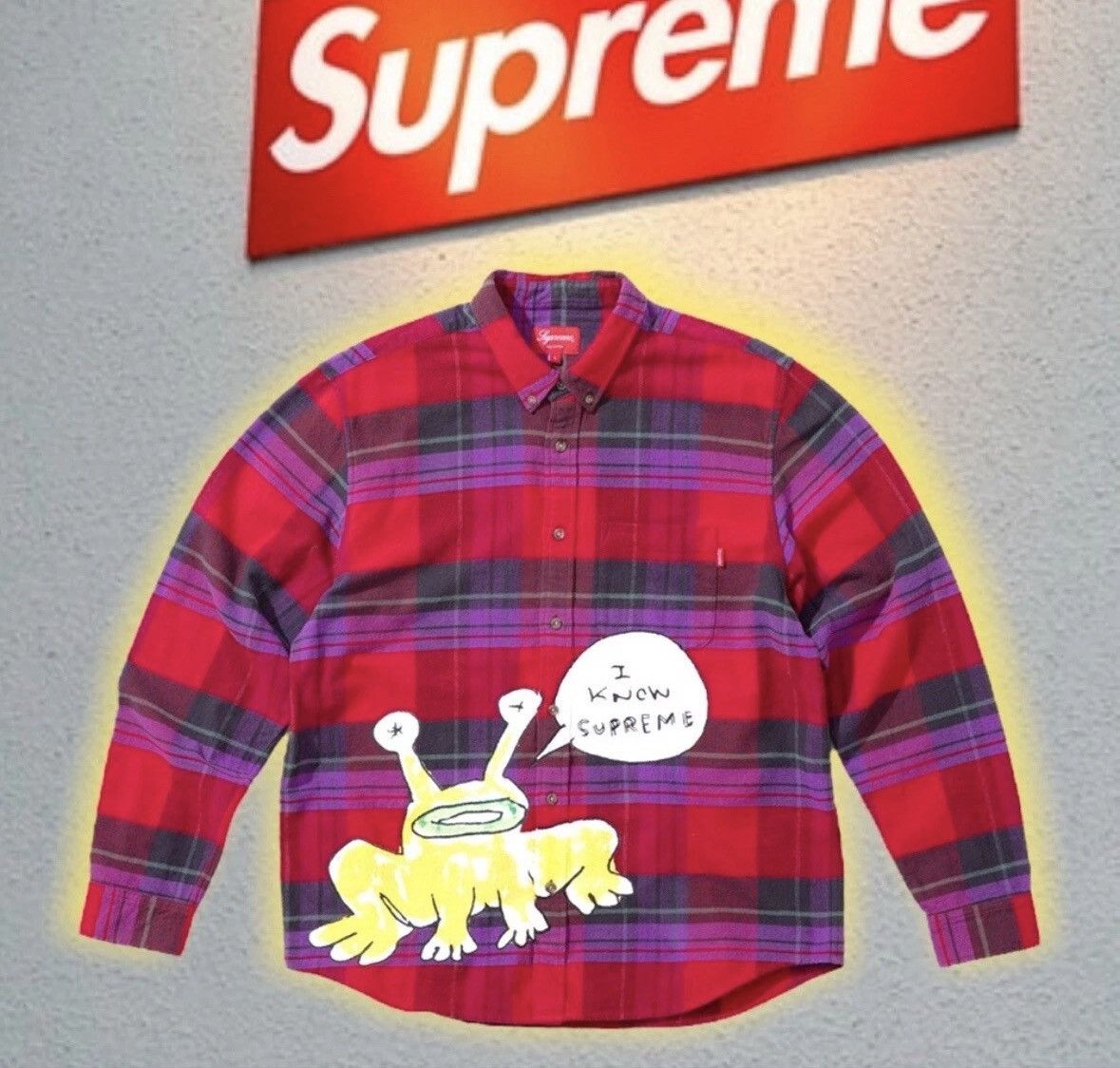 Supreme 🆕 SuPReMe Flannel Daniel Johnston 🐸 Size US M / EU 48-50 / 2 - 1 Preview