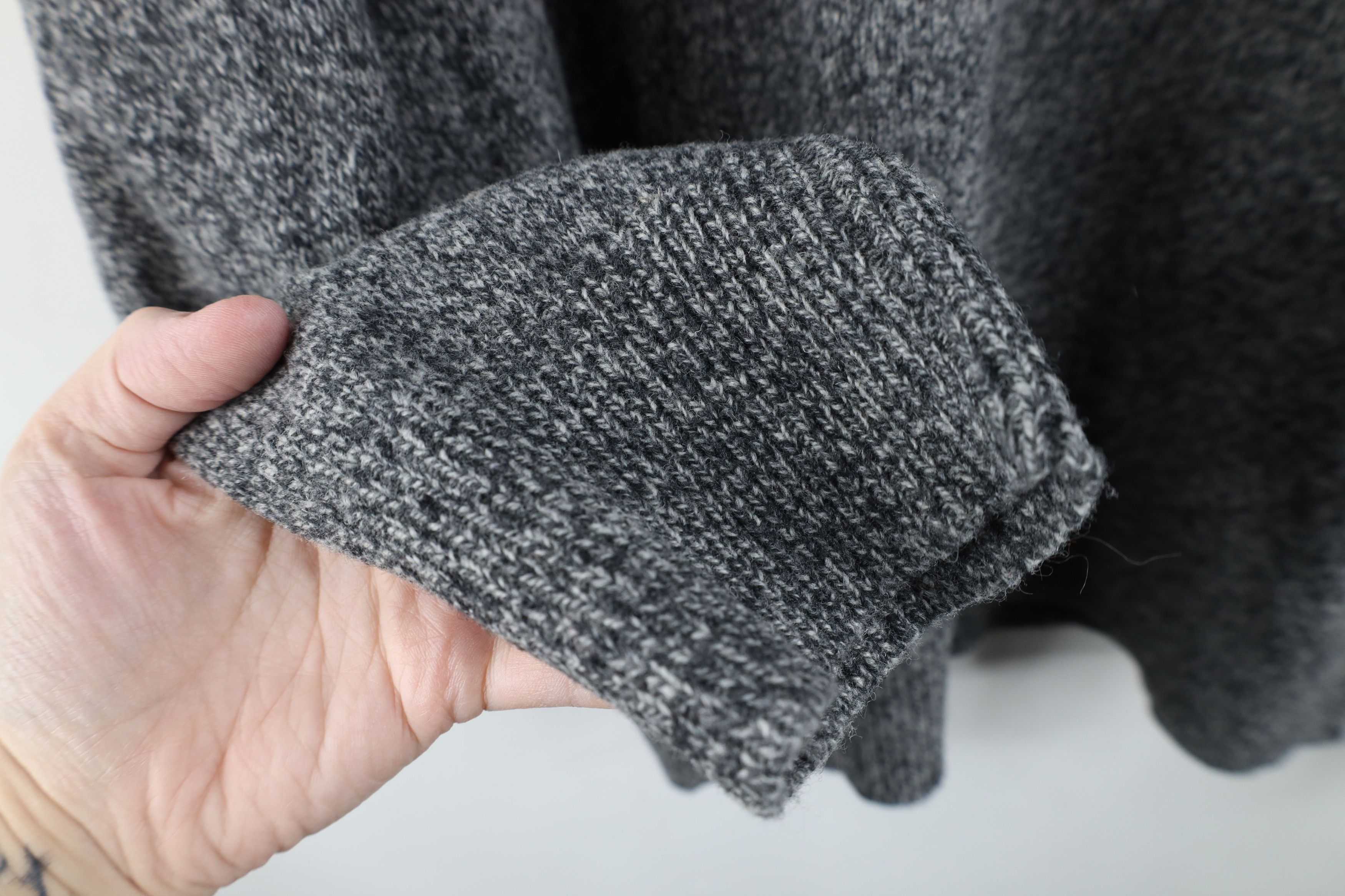 J.Crew J Crew Lambswool Knit Henley Shawl Sweater Heather Gray Size US L / EU 52-54 / 3 - 7 Thumbnail