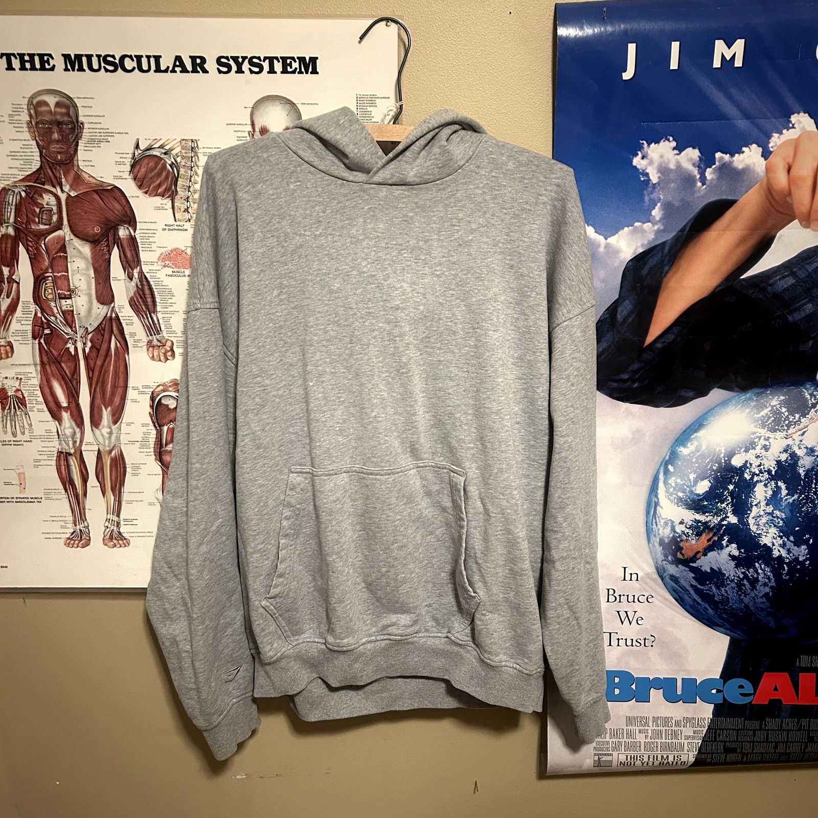 Gymshark Gray Gym Shark Hoodie Medium Size US M / EU 48-50 / 2 - 1 Thumbnail