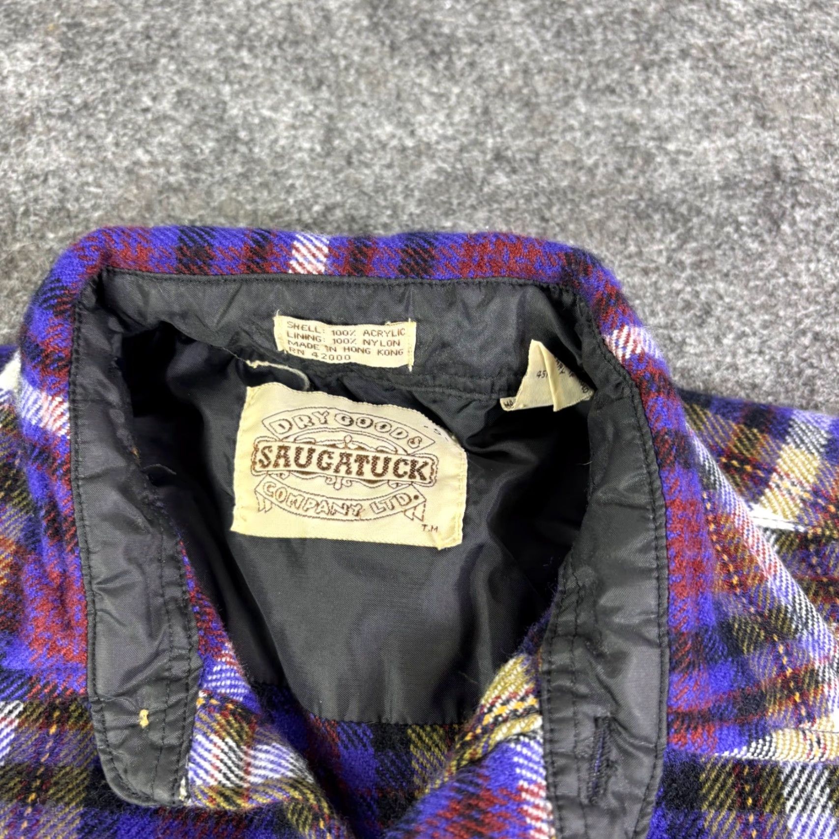 Vintage VINTAGE Saugatuck Dry Goods Plaid Flannel Shirt Lined Mens M Purple 90s Casual Workwear Button-Up Size US M / EU 48-50 / 2 - 3 Thumbnail