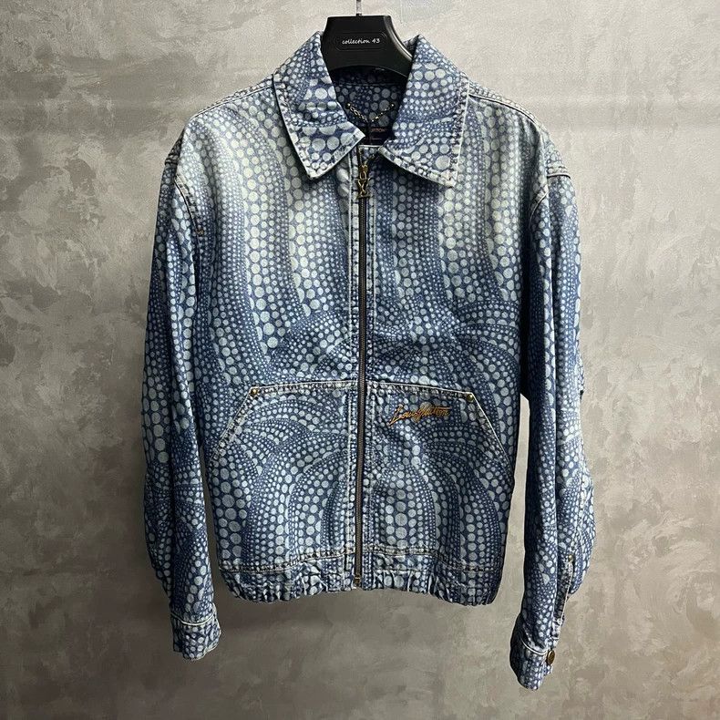 Louis Vuitton Blue Yayoi Kusama Pumpkin Embroidered Denim J