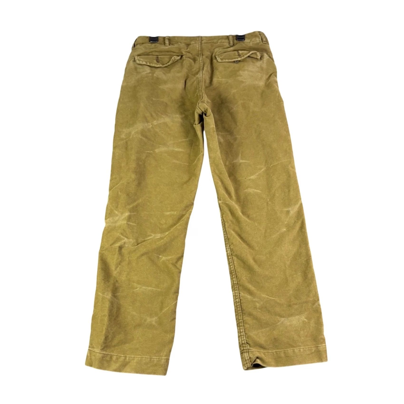 Ralph Lauren Ralph Lauren Mens Corduroy Pants 33x30 Brown Olive Straight Leg Cotton Chino Size US 33 - 2 Thumbnail