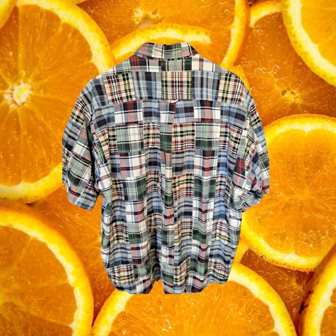 Orvis Orvis Patchwork 1/4 Button Shirt 100% Cotton Size Large Size US L / EU 52-54 / 3 - 7 Thumbnail