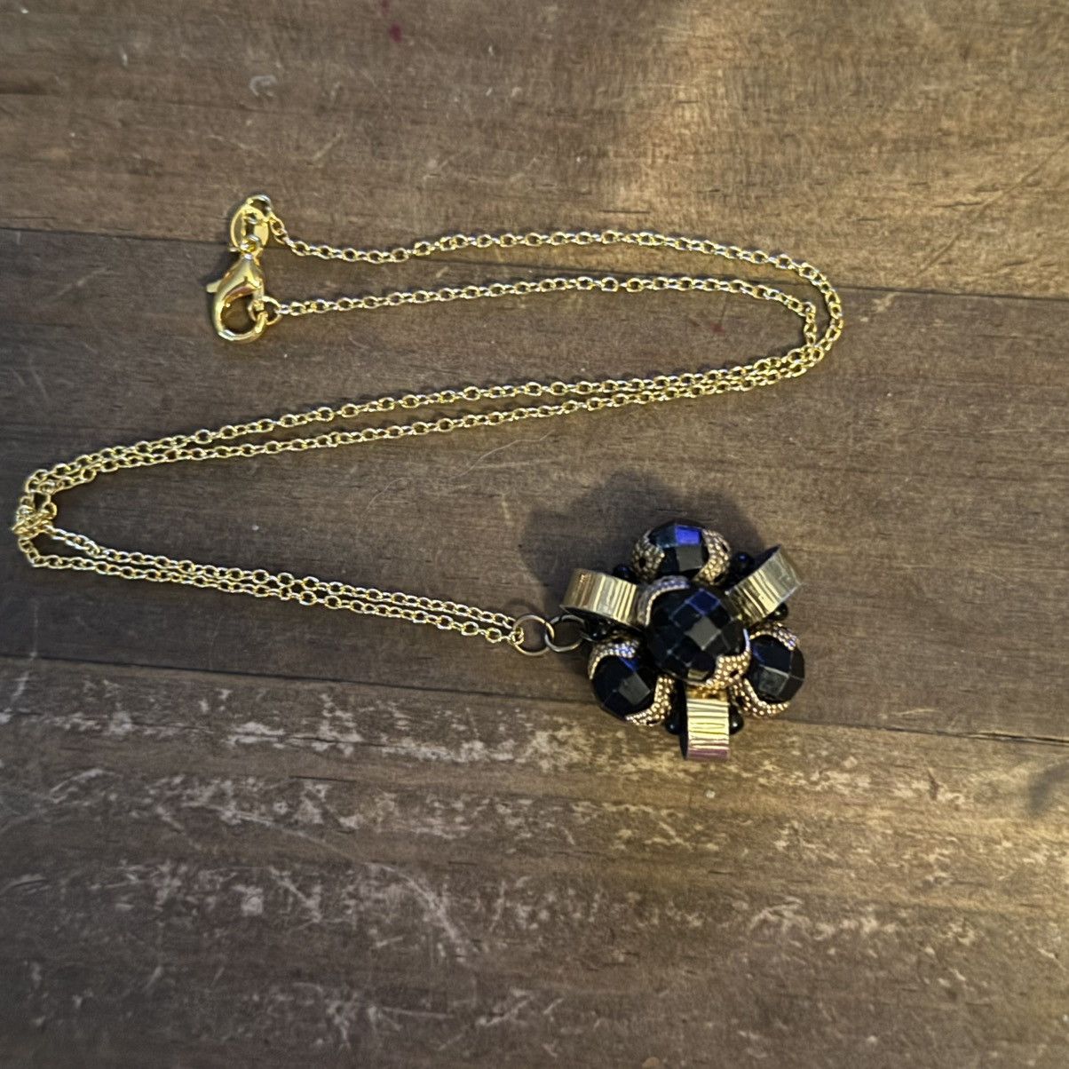 Other 925 gold plated cluster bead floral pendant necklace Size ONE SIZE - 3 Thumbnail