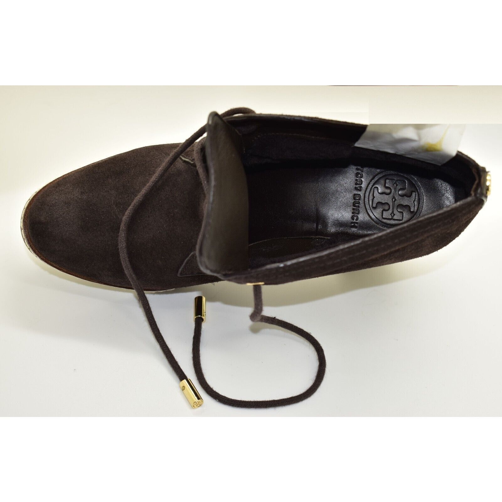 Tory Burch TORY BURCH Hilary Suede Sheep Fur Lining Lace Up Bootie 5.5M Size US 5.5 / IT 35.5 - 6 Thumbnail