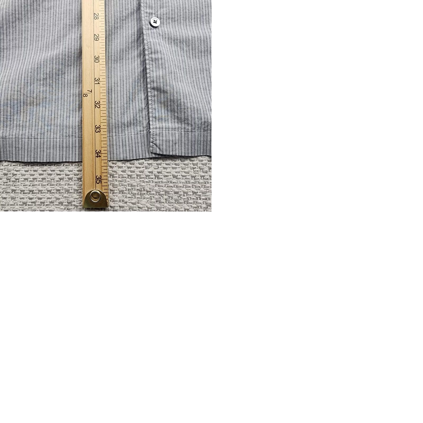 Murano Murano Shirt Mens 3XL Tall Gray Modern Comfort Short Sleeve Button Up Striped Shirt Size US XXL / EU 58 / 5 - 9 Thumbnail