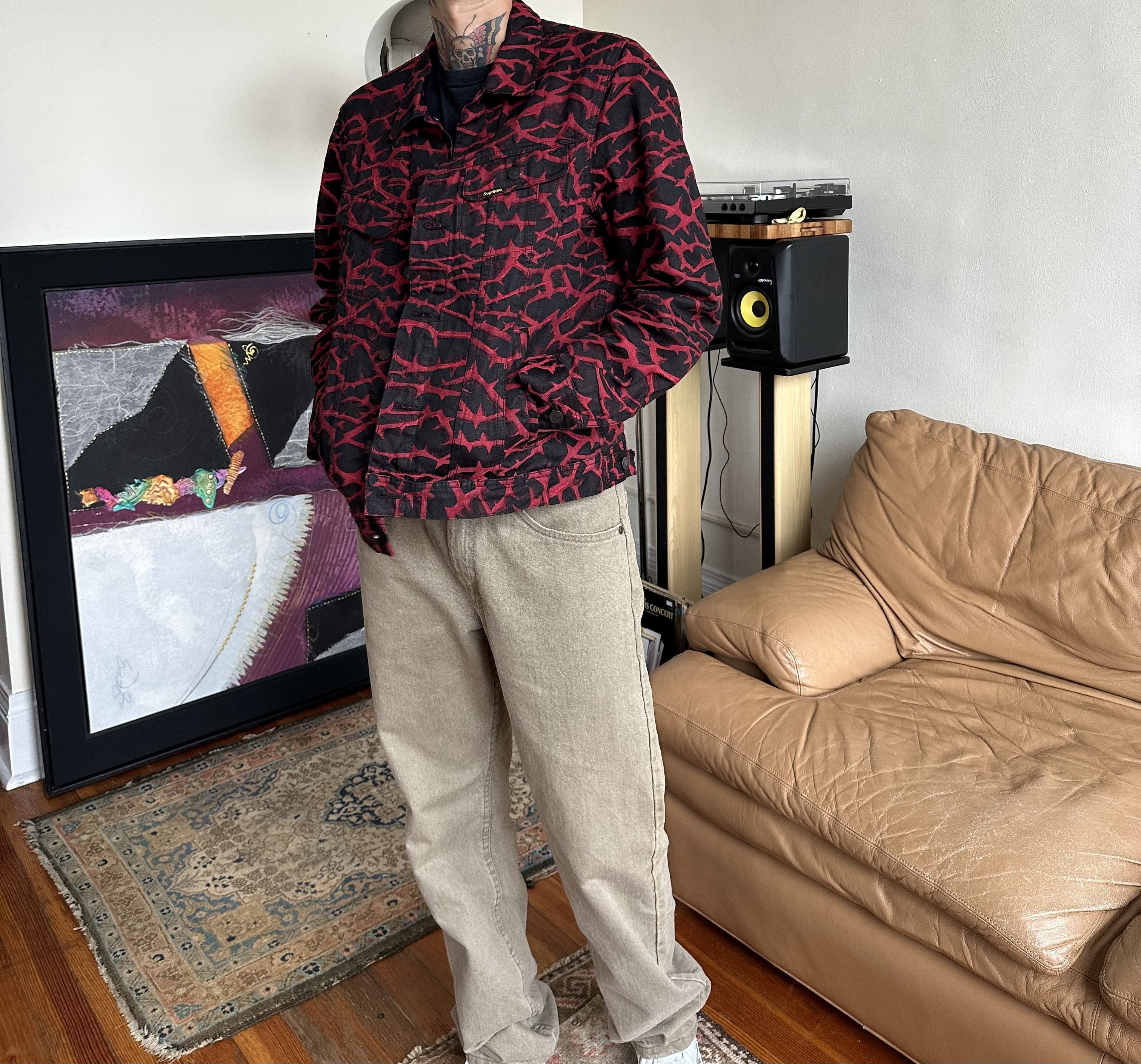 Supreme Supreme 2018 Denim Thorn Jacket Grailed