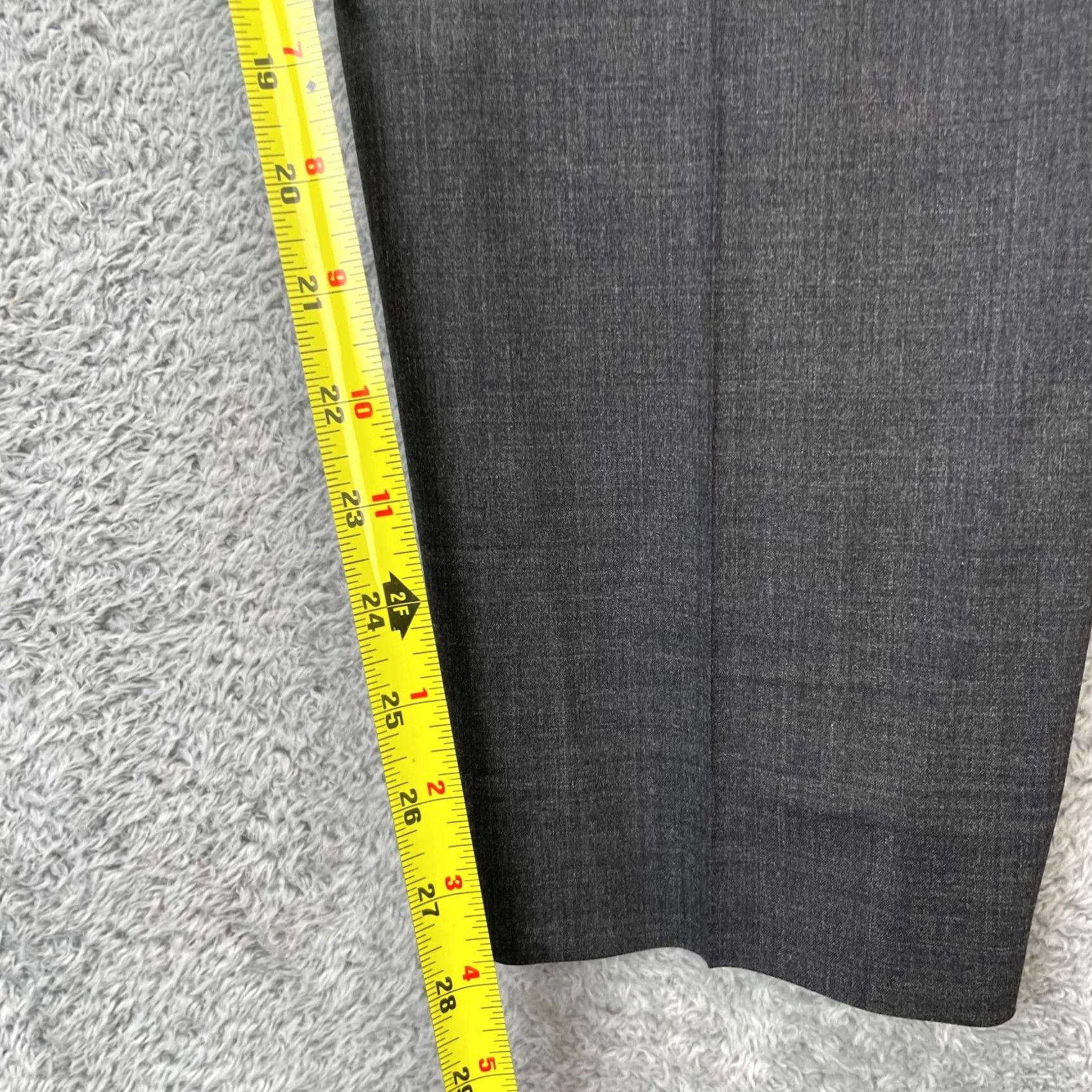 Vintage Lafayette 148 New York Pants Womens 18 Gray Wool Blend Tapered Leg Dress Pants Size 28" / US 6 / IT 42 - 7 Thumbnail