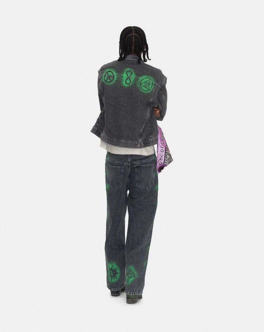 Dries Van Noten × Stussy Hand-Stencilled Denim Jacket Size US XXL / EU 58 / 5 - 3 Thumbnail
