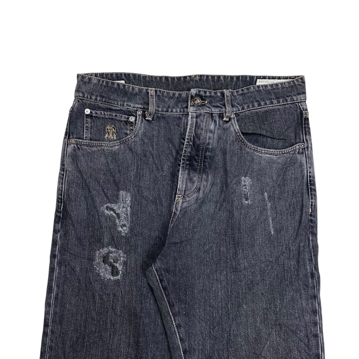 Brunello Cucinelli Brunello Cucinelli Distressed Denim Pants Size US 32 / EU 48 - 6 Thumbnail