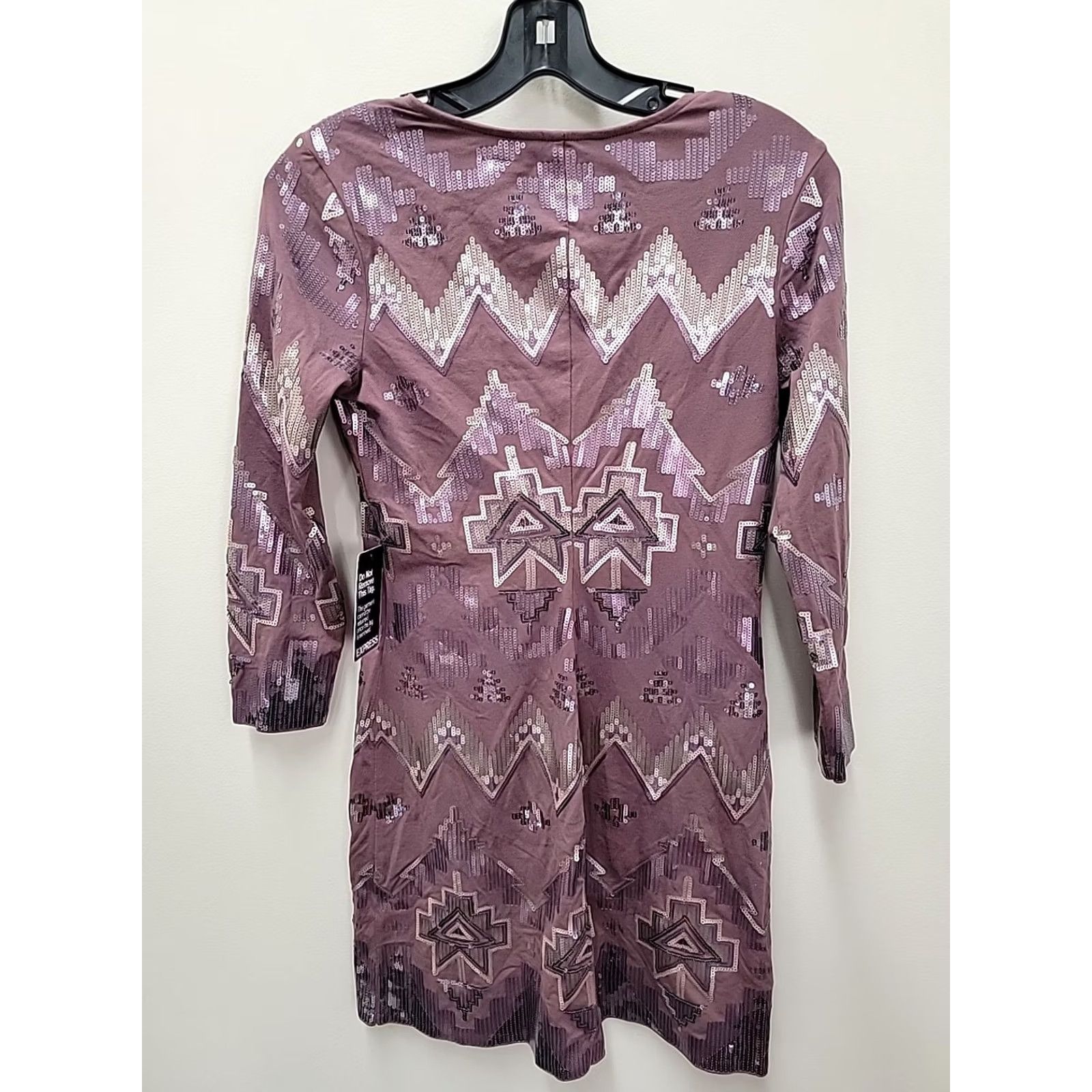 Express NWT Express Bodycon Dress Aztec Sequined Crew Neck Midi Dress Size S Womens Multicolor Size S / US 4 / IT 40 - 4 Thumbnail