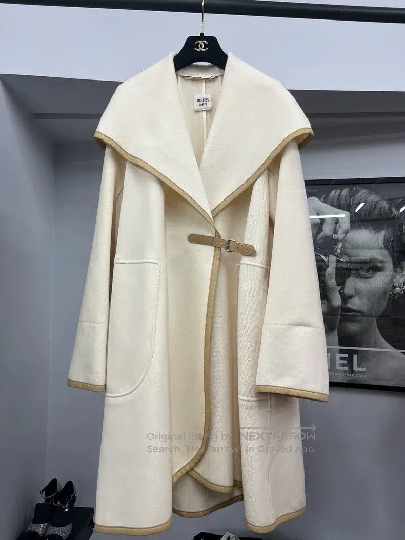 Hermes Hermes White Leather Jacket Size XXS / US 00 / IT 34 - 1 Thumbnail