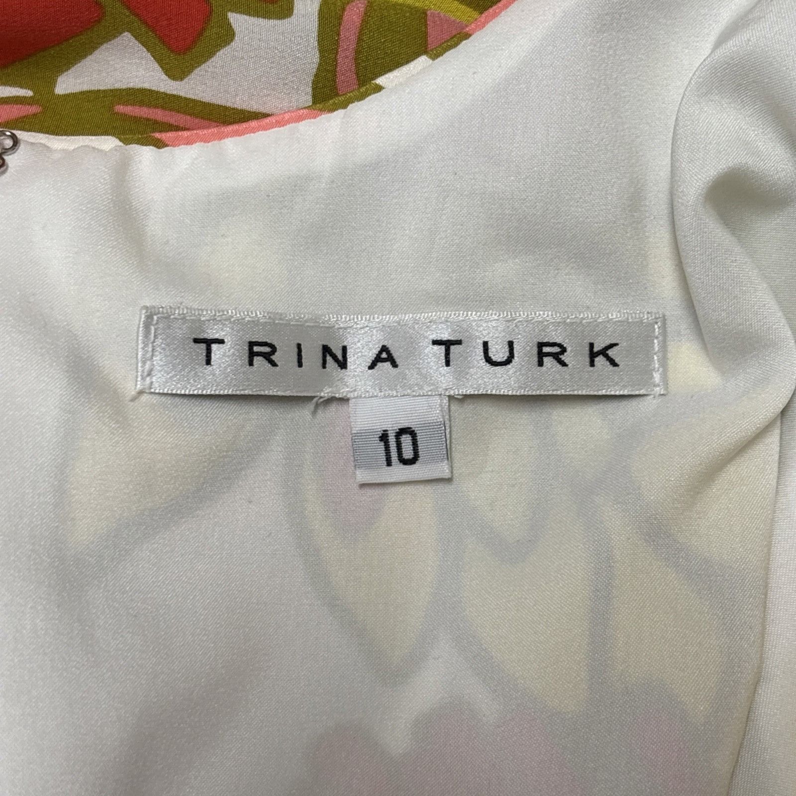 Trina Turk Trina Turk Bright Floral Shift Dress Womens 10 Signature Sil Size L / US 10 / IT 46 - 8 Thumbnail