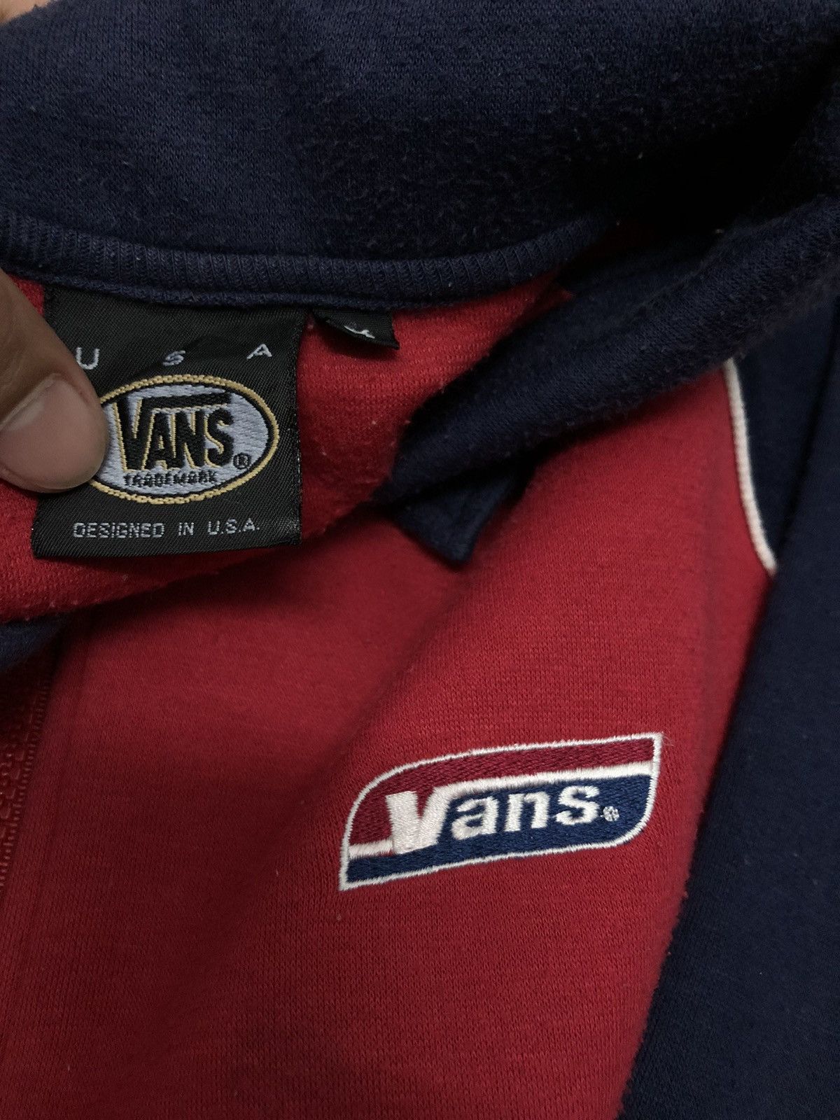 Van × Vintage Vintage Vans Sweater Zipper Vans Skateboard Size US L / EU 52-54 / 3 - 3 Thumbnail