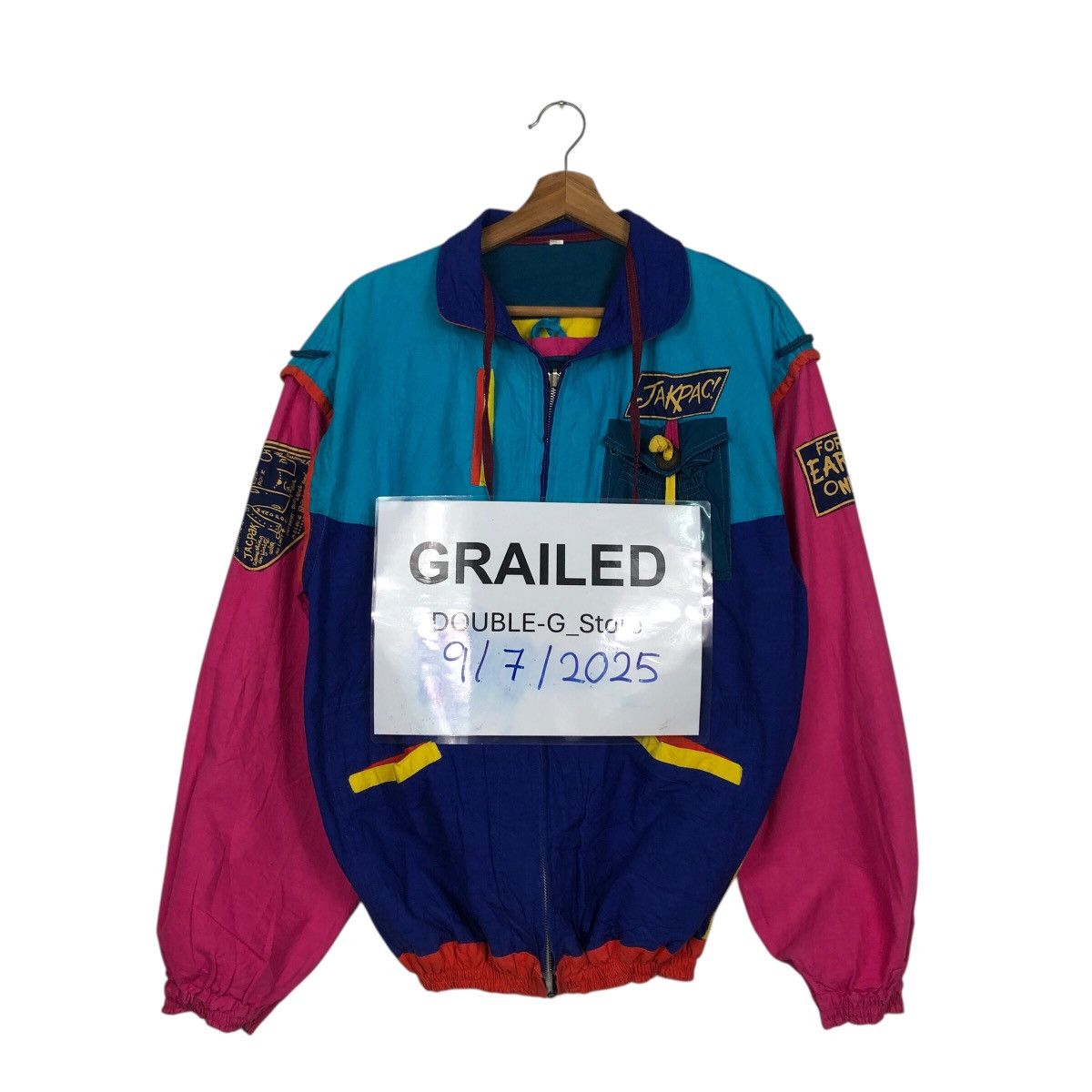 📌Vintage Bomber Jacket Unbranded Multi Color Issey Miyake