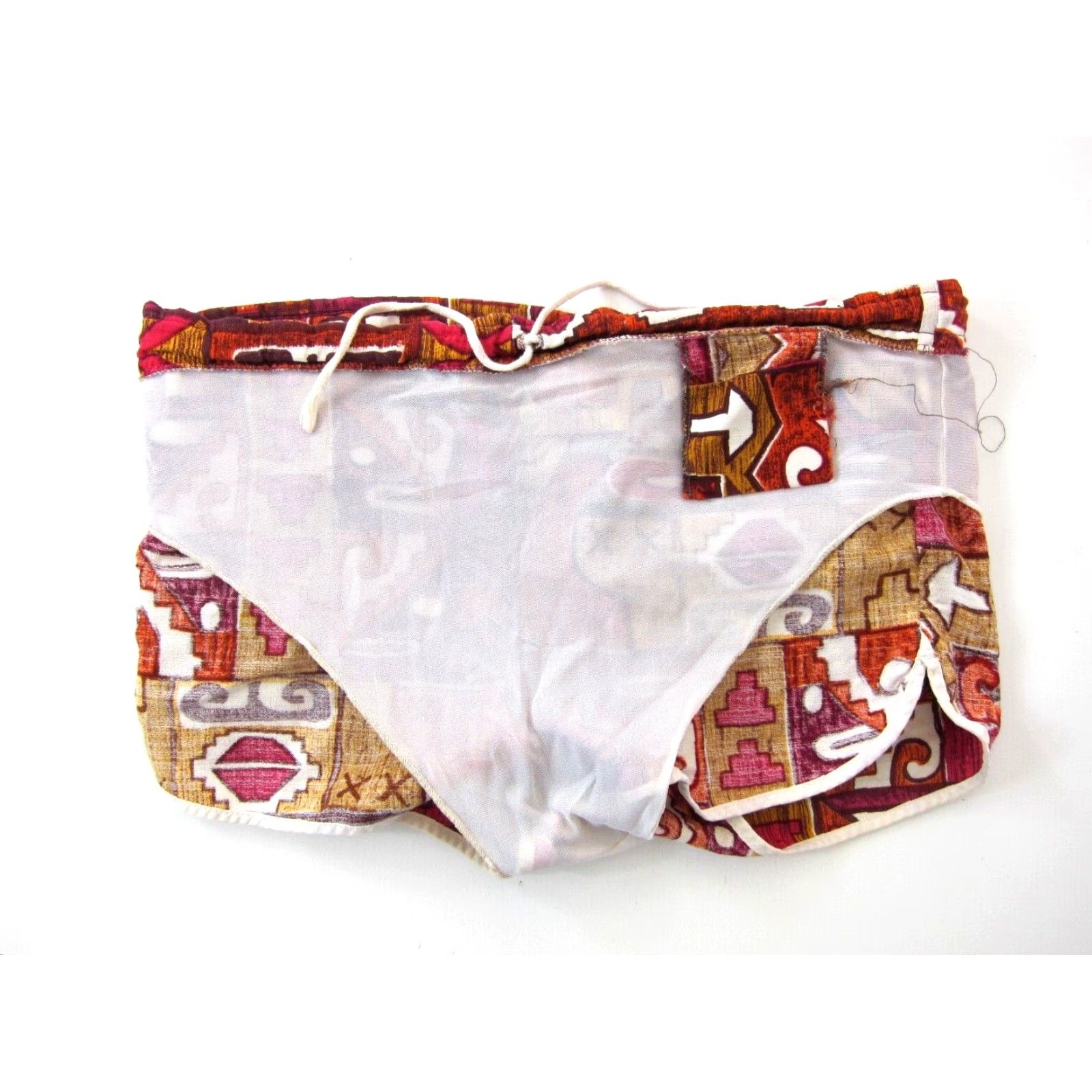 Pinko VINTAGE Sun Island Hawaii Pink Yellow Orange Low Rise Booty Short Women Small Size 28" / US 6 / IT 42 - 4 Thumbnail