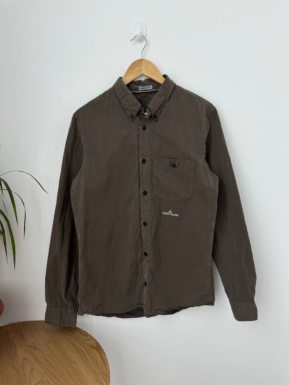 Stone Island × Vintage Vintage Stone Island Brown 90’s Men’s Shirt Size US M / EU 48-50 / 2 - 7 Thumbnail