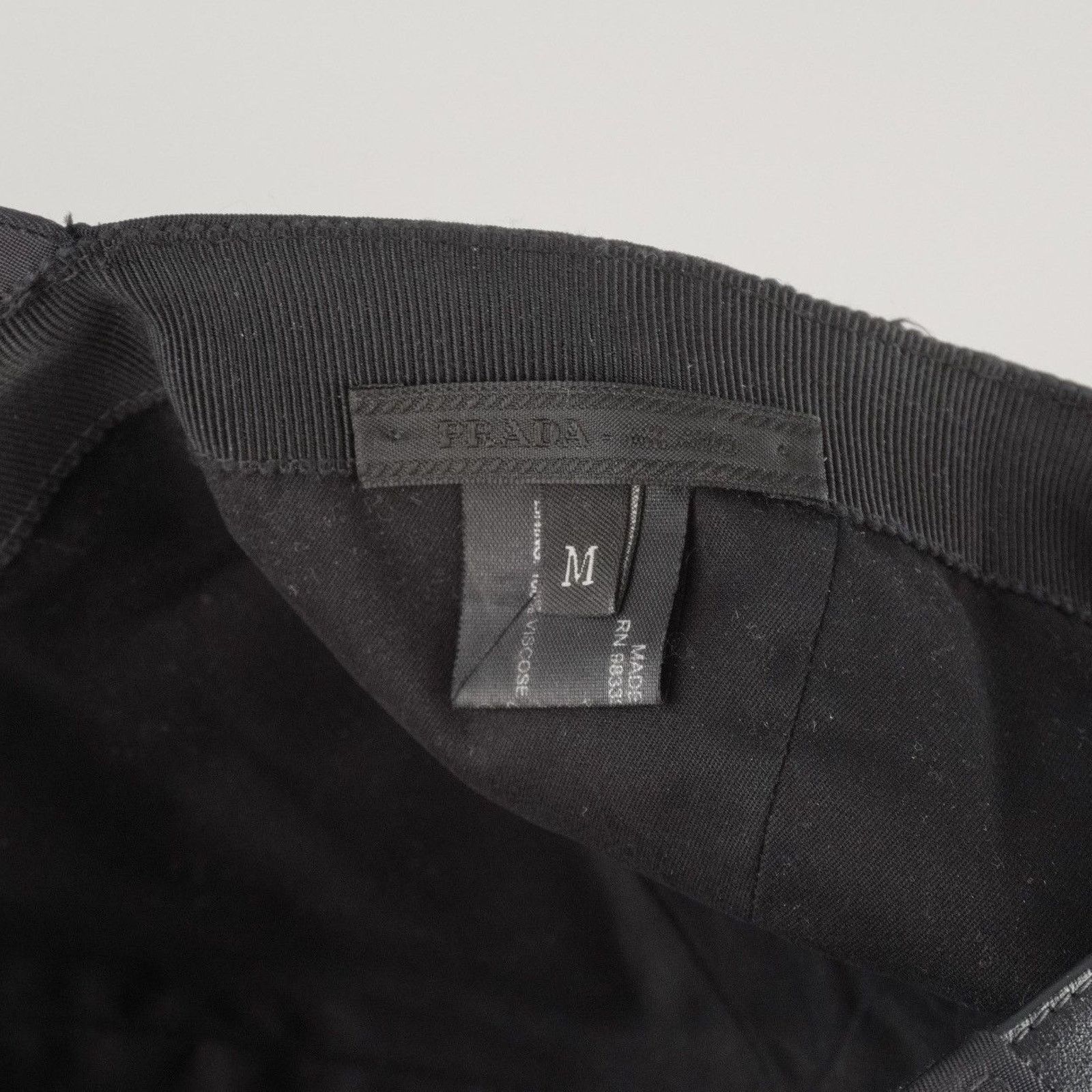Prada Vintage prada nylon black leather logo baseball cap Size ONE SIZE - 5 Thumbnail