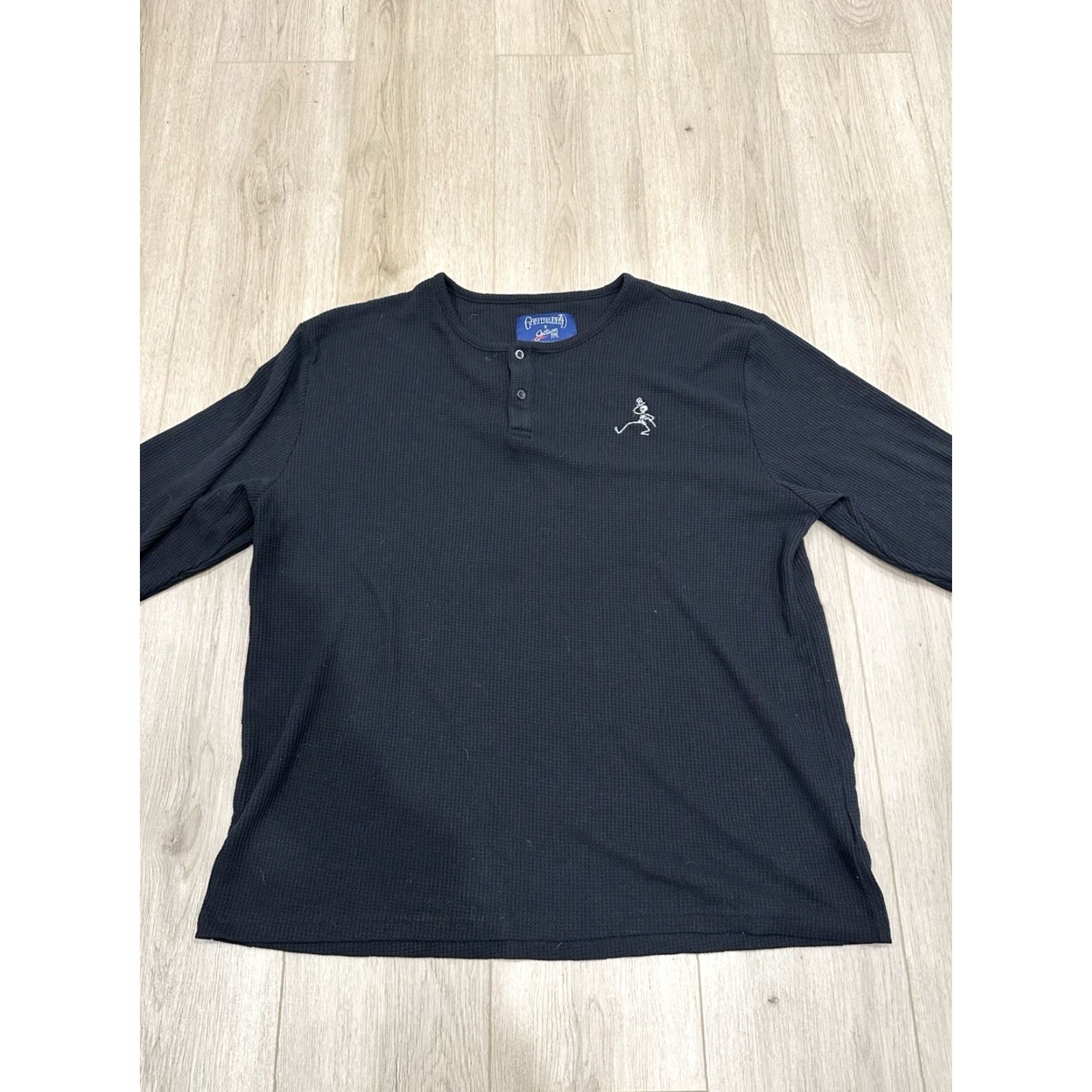 Vintage Grateful Dead Section 119 Thermal Shirt Mens 2XL Black Long Sleeve Waffle Knit Size US XXL / EU 58 / 5 - 3 Thumbnail