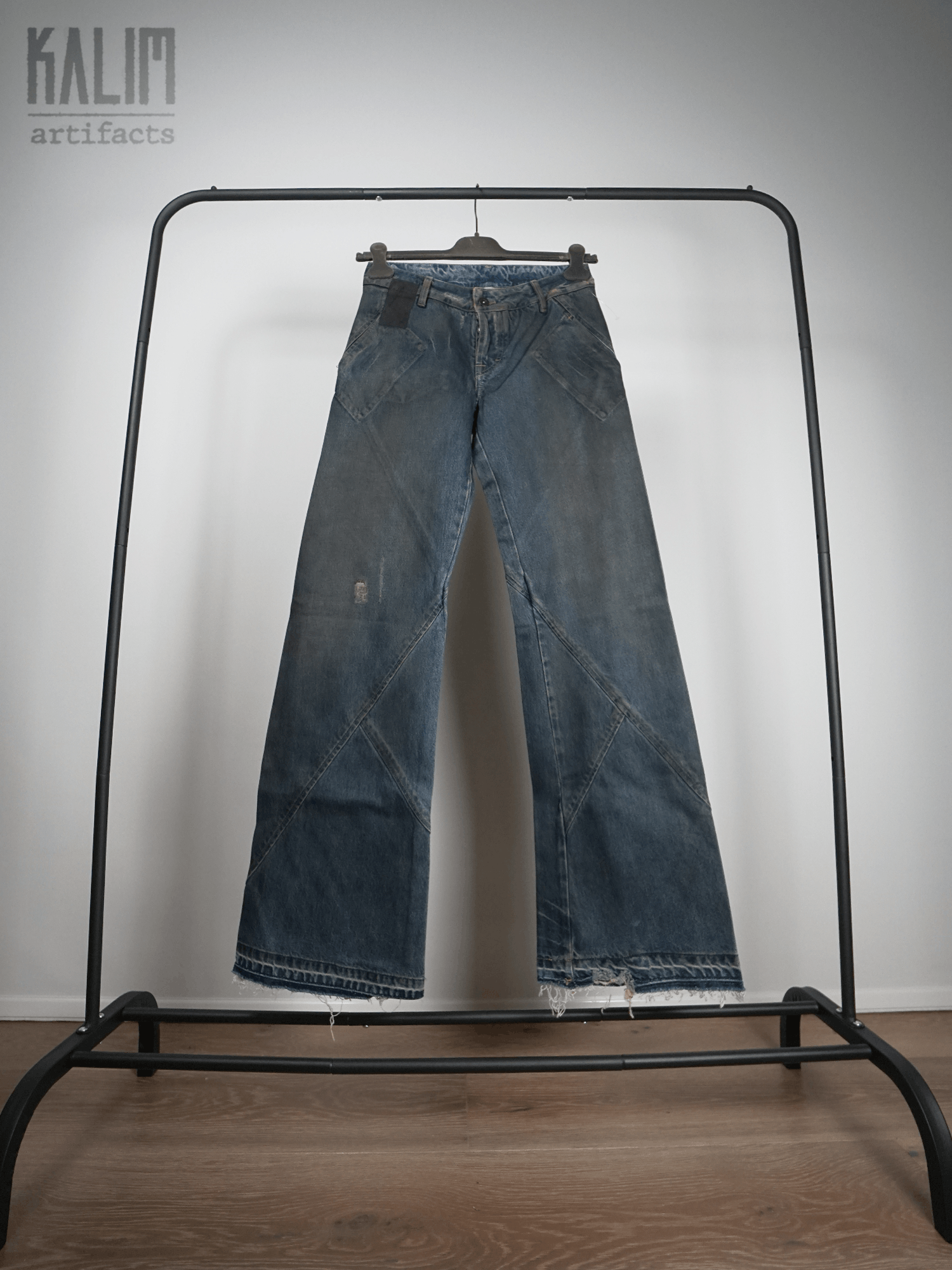 image of Rick Owens Slab Denim Jeans Wba2908 in Indigo, Women's (Size 26)