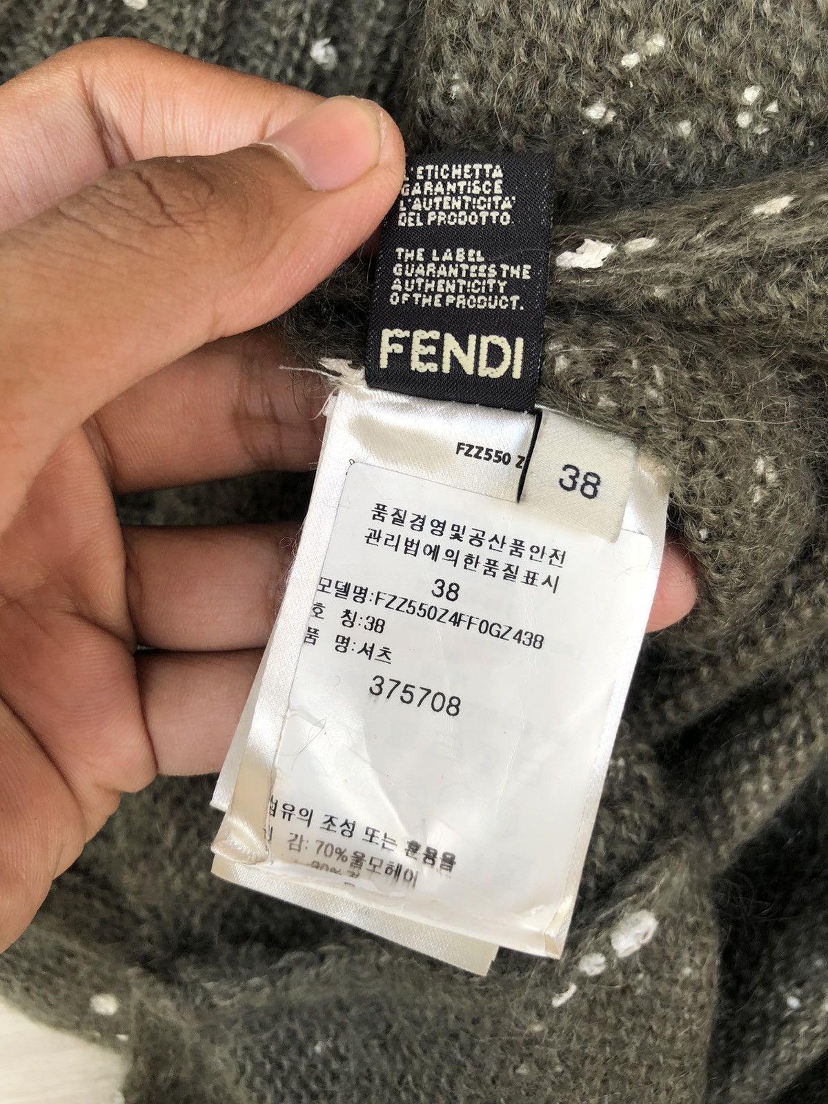 Fendi FENDI GREEN POLKADOT SWEATERS Size US M / EU 48-50 / 2 - 11 Thumbnail