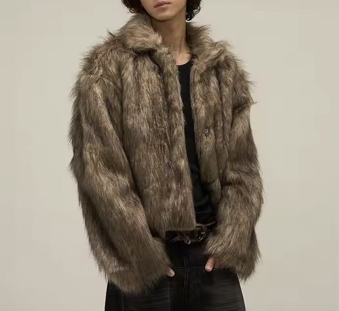 Japanese Brand Fluffy Fur Outerwear Coat Size US XL / EU 56 / 4 - 1 Thumbnail