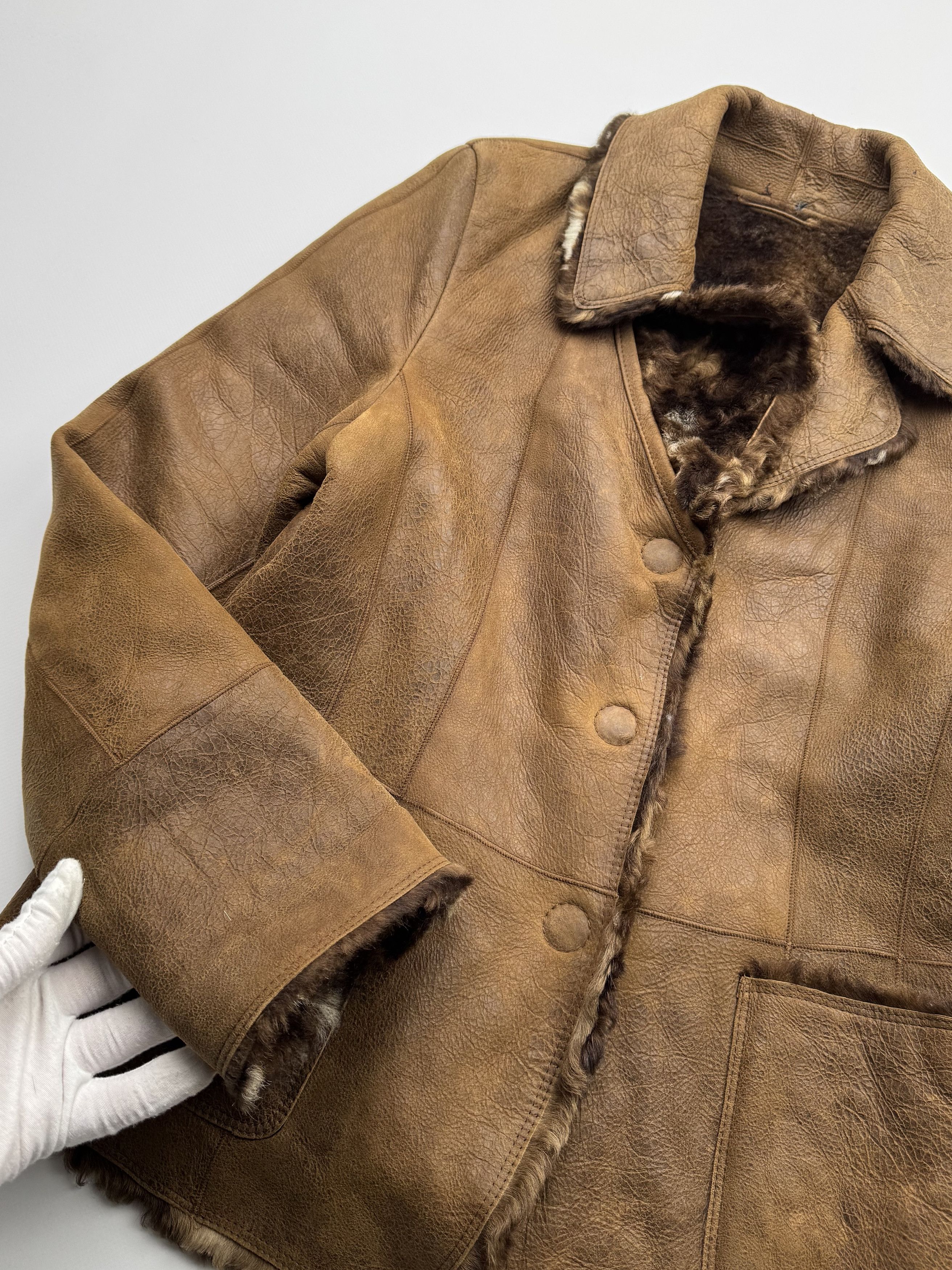 Vintage Vintage Real Sheepskin Jacket B124(V317)E2 Size M / US 6-8 / IT 42-44 - 5 Thumbnail