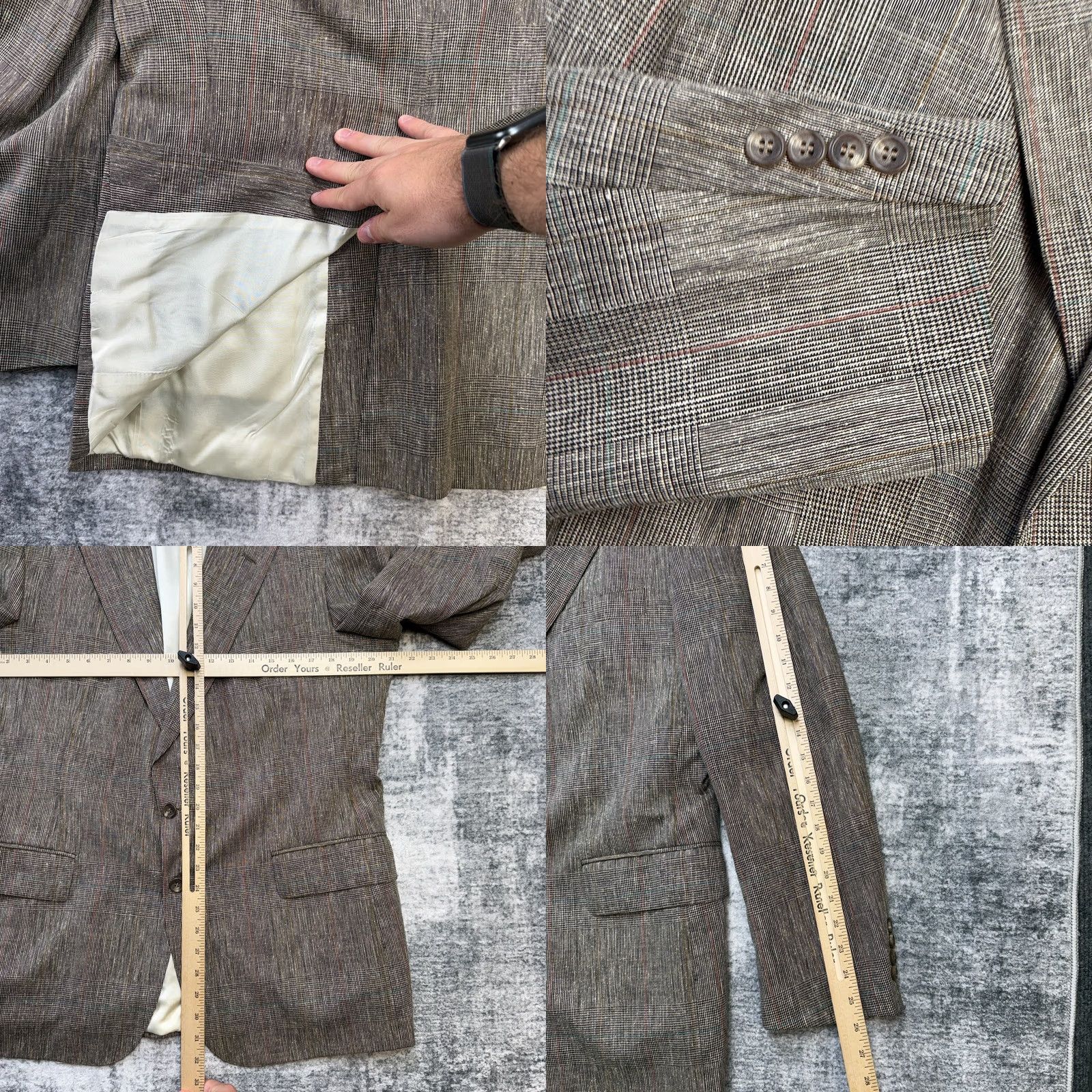 Ralph Lauren VINTAGE Ralph Lauren Polo University Club Blazer Mens 42 Glen Check Silk USA Blazer Size US XL / EU 56 / 4 - 8 Thumbnail