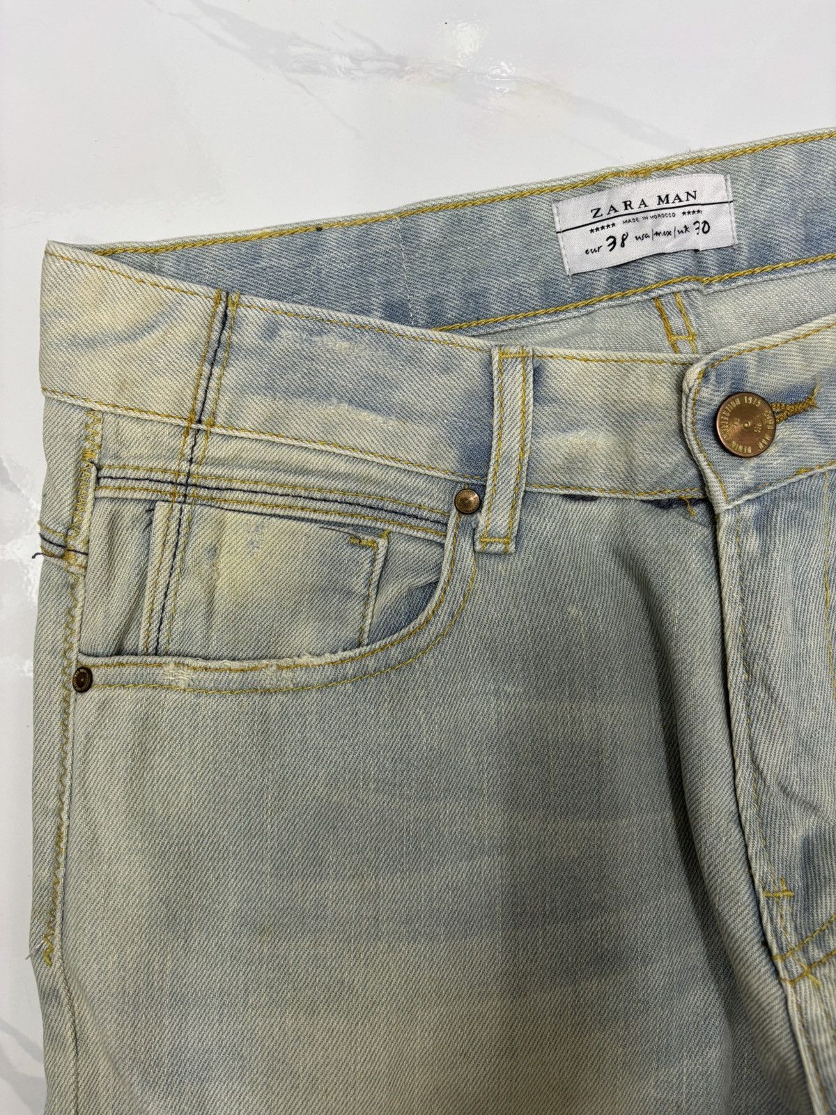 Kapital × Zara ZARA JEANS MUD WASH DISTRESSED DENIM Size US 30 / EU 46 - 10 Thumbnail