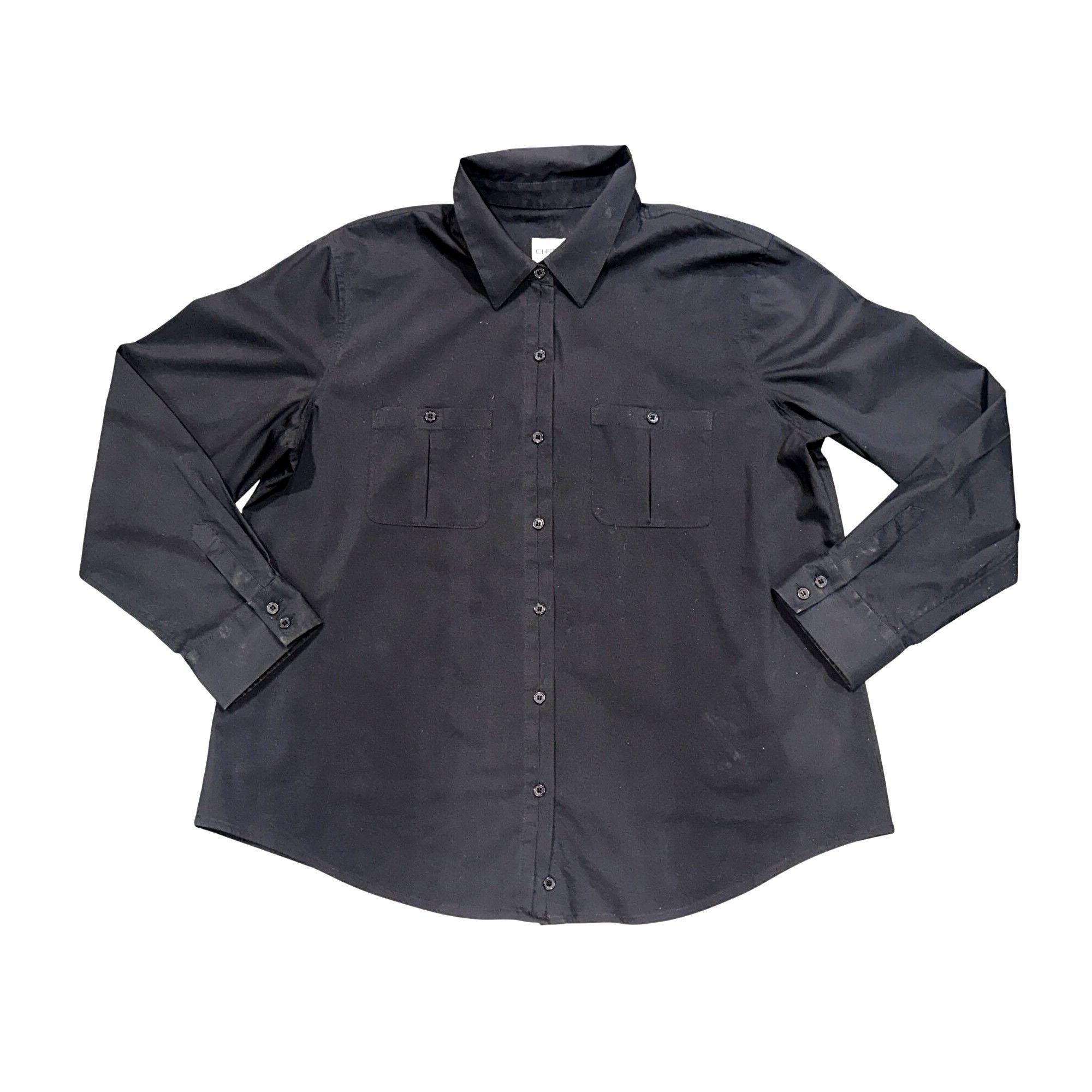 Chicos Chicos Black Button Up Tunic Shirt Chic Versatile Classic Lo Size XL / US 12-14 / IT 48-50 - 9 Thumbnail
