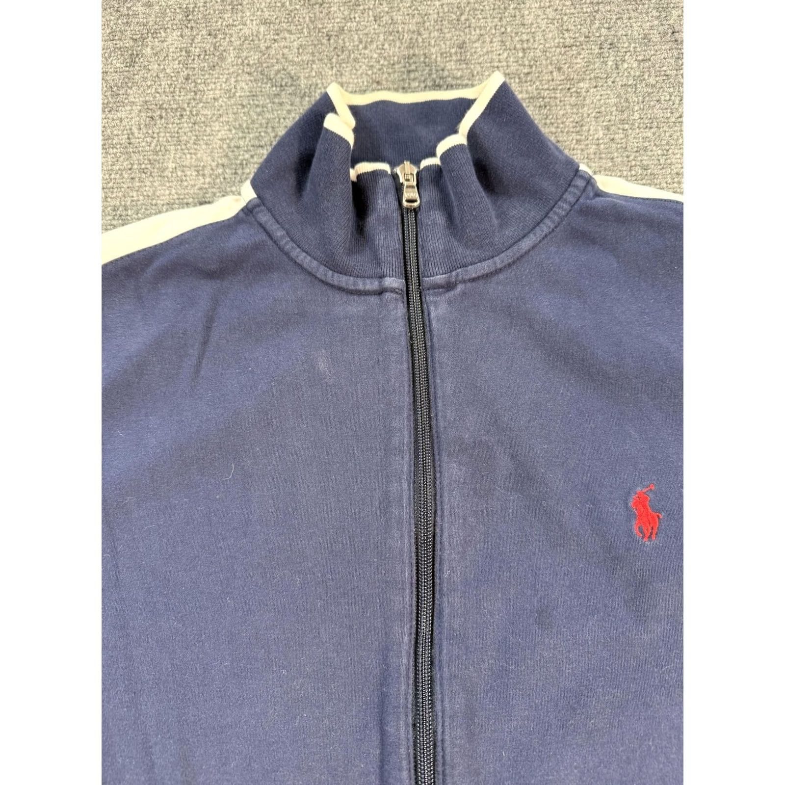 Polo Ralph Lauren Polo Ralph Lauren Jacket Mens XL Blue Full Zip Track Stripe Red Pony Logo Retro Size US XL / EU 56 / 4 - 5 Thumbnail