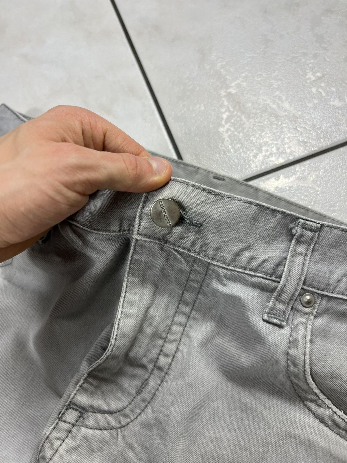 Carhartt Vintage Carhartt slim pant regular washed leather trousers Size US 30 / EU 46 - 12 Thumbnail