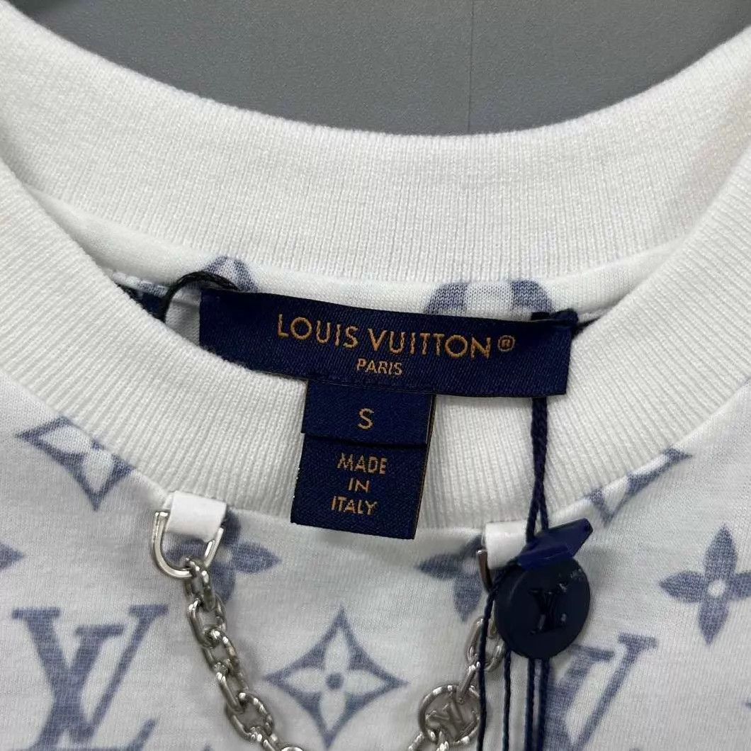 Louis Vuitton Louis Vuitton Chain Print Short Sleeve Tee S Size S / US 4 / IT 40 - 4 Thumbnail