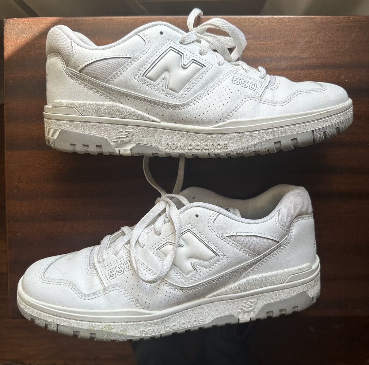 New Balance White/Grey New Balance 550 Size US 11 / EU 44 - 1 Thumbnail