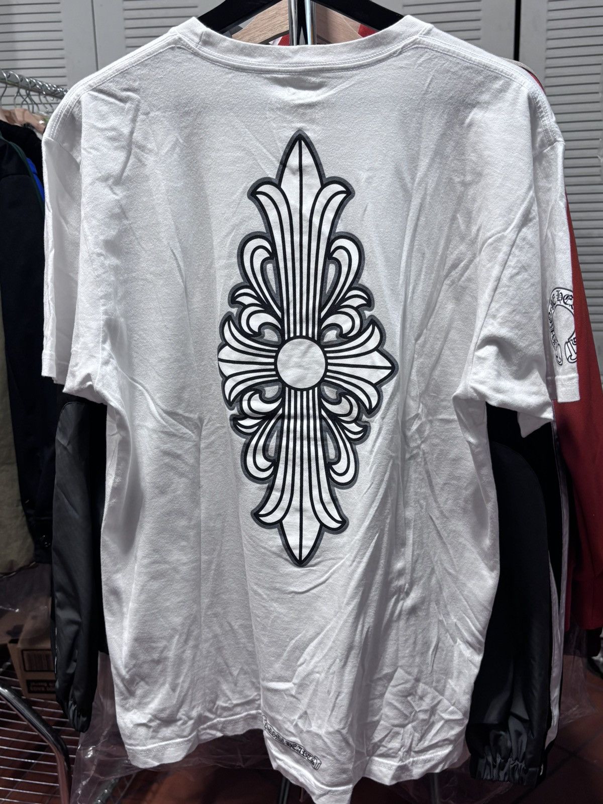 Chrome Hearts Chrome Hearts White Dagger Logo Tee Size US L / EU 52-54 / 3 - 4 Thumbnail
