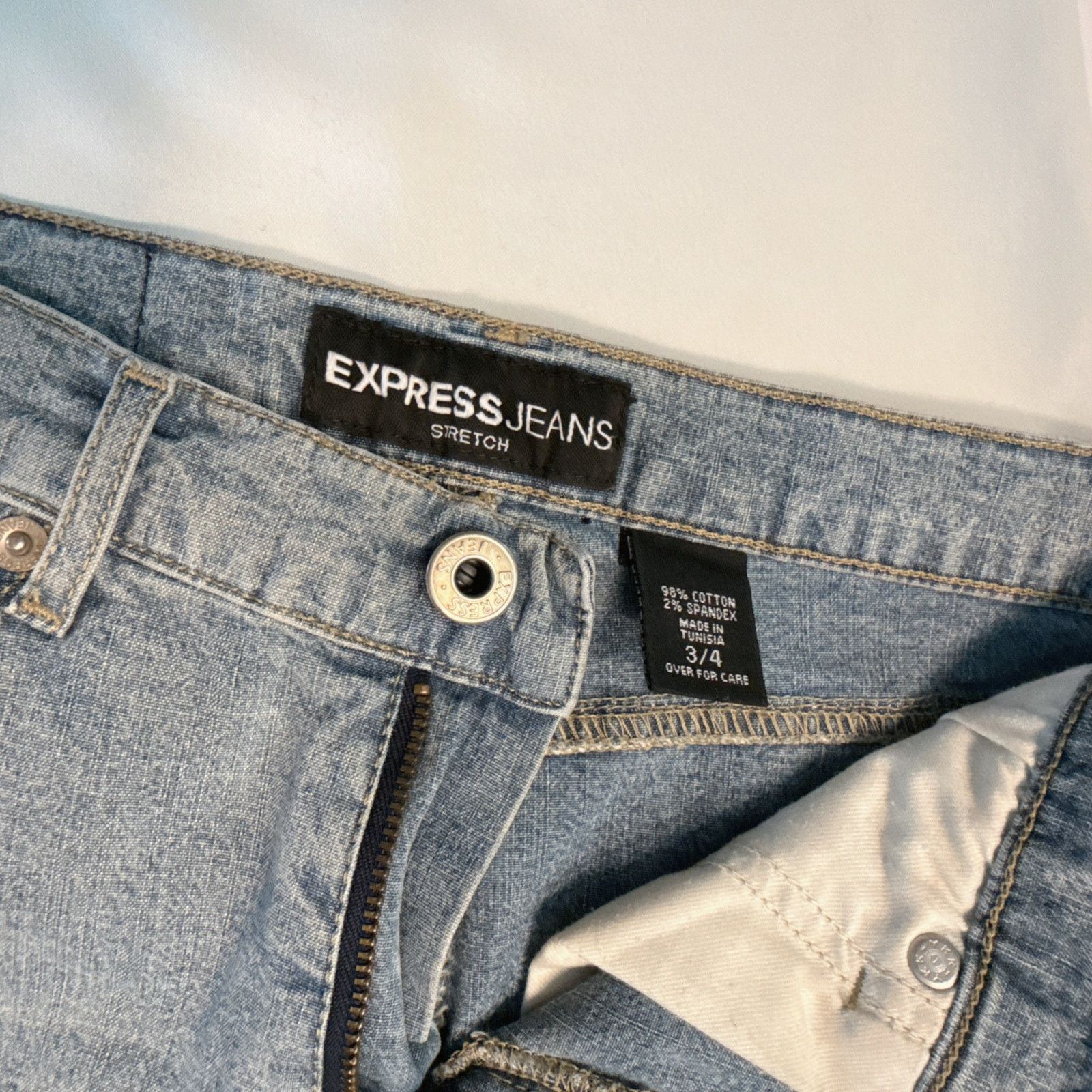 Express Express Y2K Denim Pencil Jean Skirt Front Slit | 4 Size 27" / US 4 / IT 40 - 3 Thumbnail