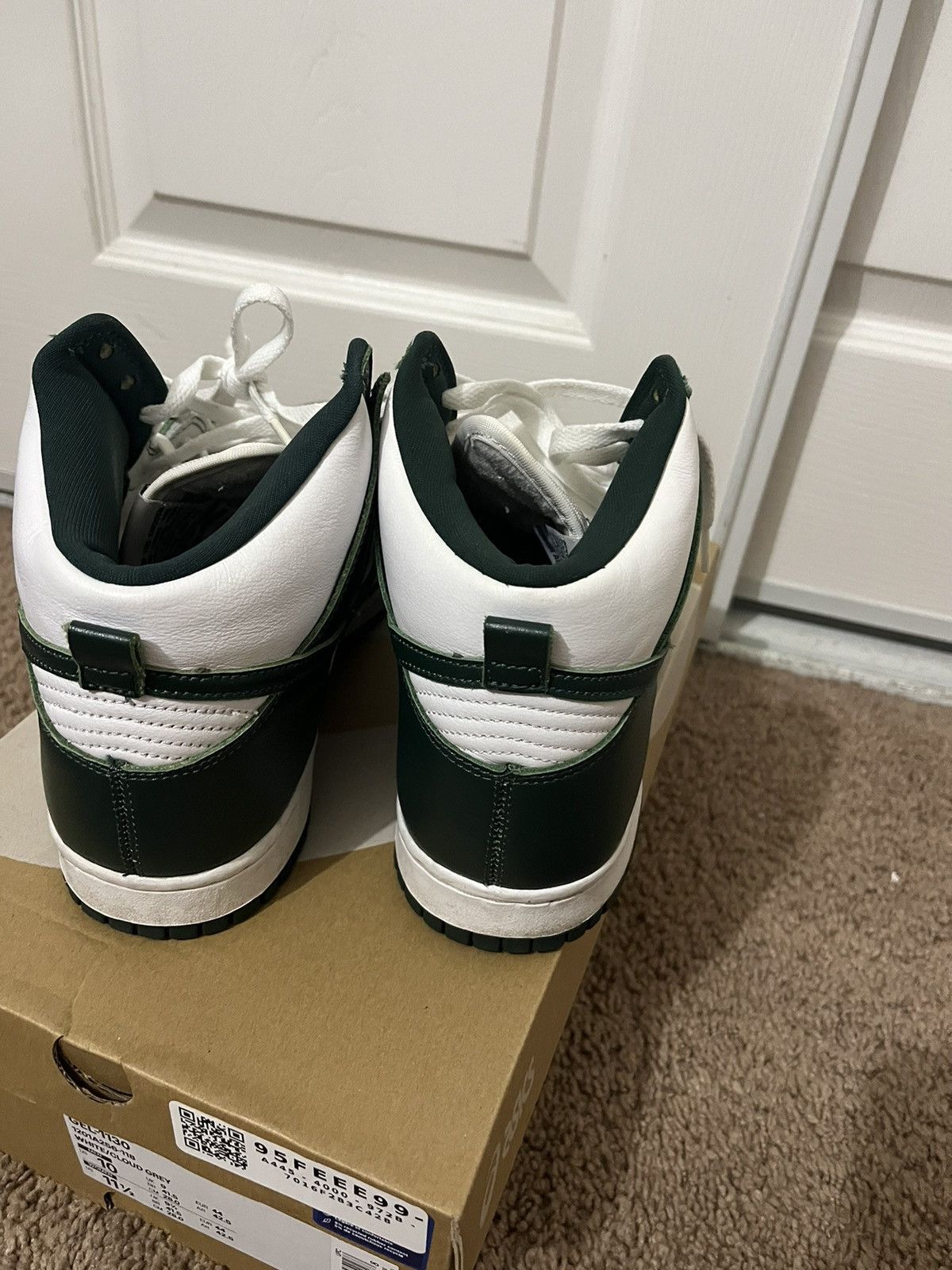 Nike × Vintage Nike Dunk High Spartan Green Size US 10.5 / EU 43-44 - 3 Thumbnail