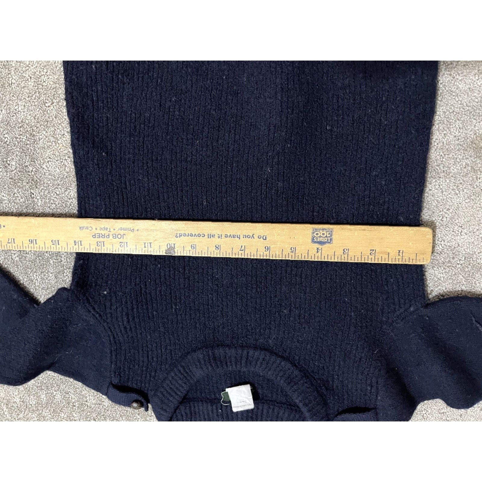 J.Crew VINTAGE J.Crew navy Merino wool Sweater XS Women Pullover Button Shoulder Blue 90s Womens Size XS / US 0-2 / IT 36-38 - 4 Thumbnail