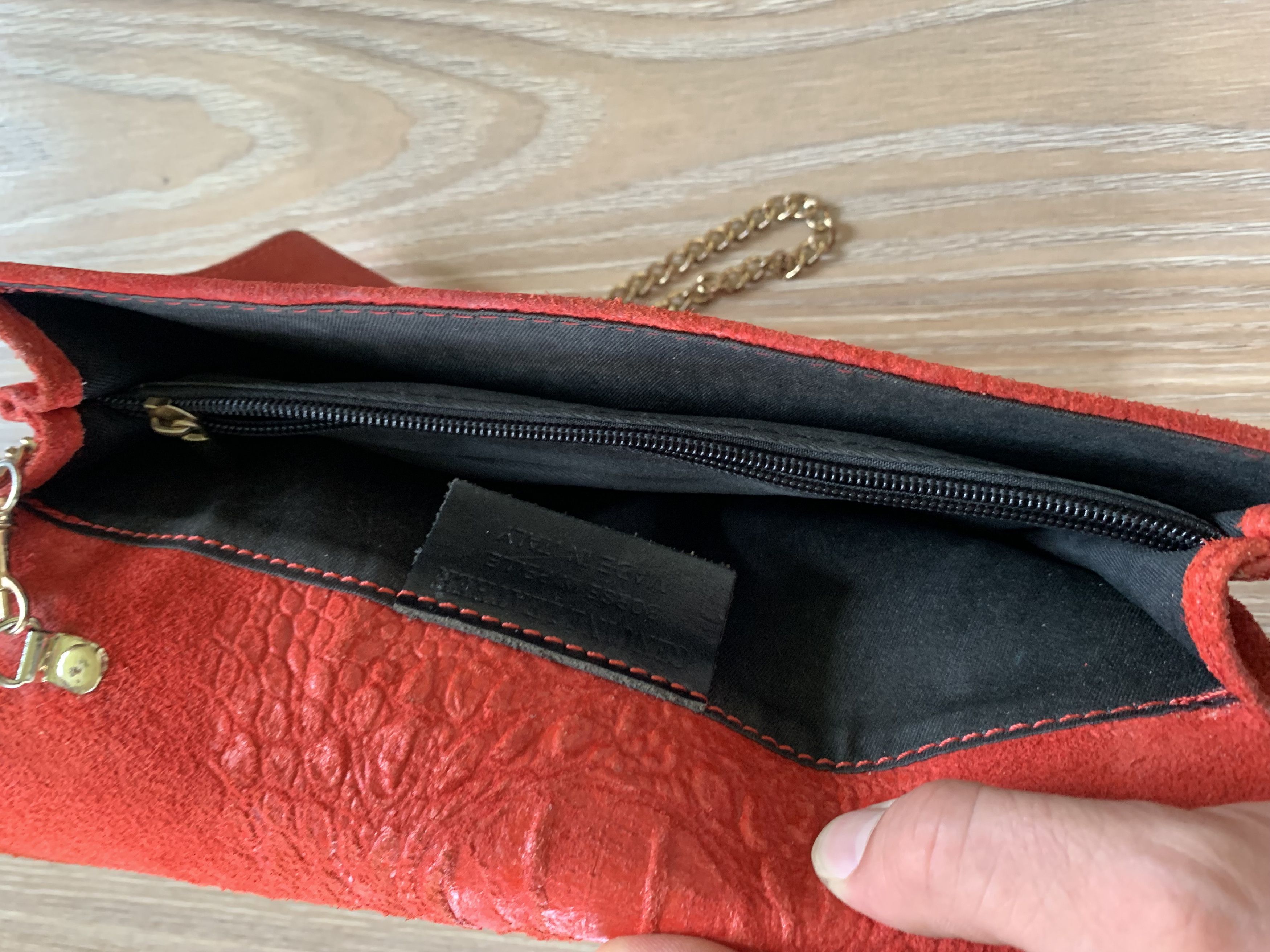 Designer Borse In Pelle Crocodile Genuine Leather Red Clutch Size ONE SIZE - 9 Thumbnail