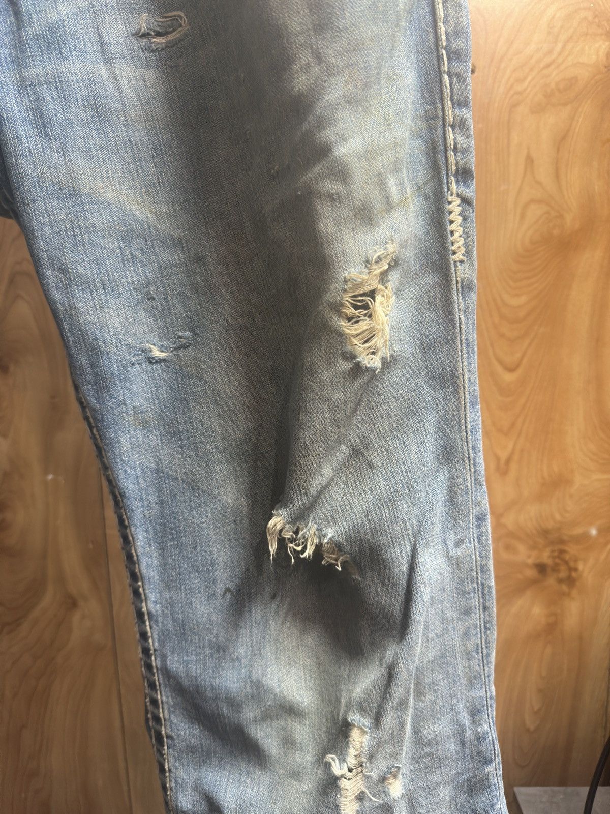 True Religion × Vintage True Religion Distressed Flared Jeans Size US 38 / EU 54 - 6 Thumbnail