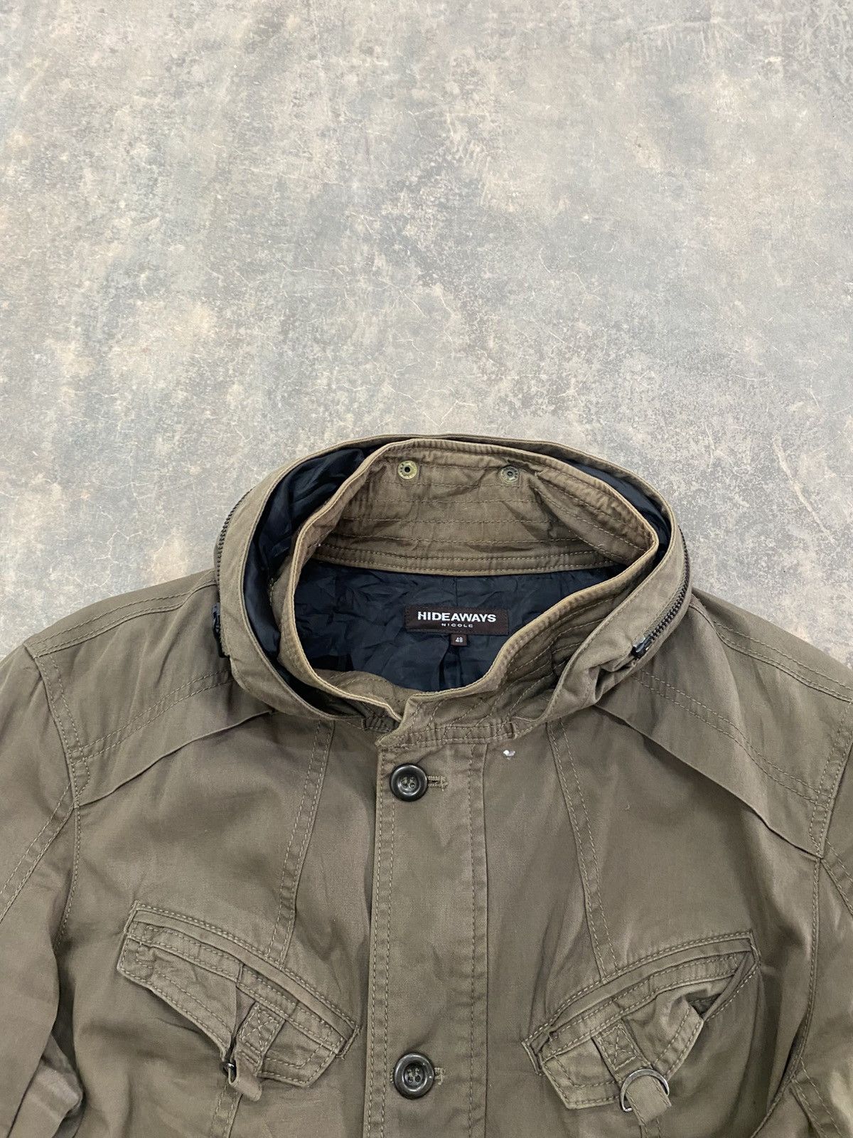 HIDEAWAYS HIDEAWAYS BY NICOLE BONO PARKA JACKET HOODED PUNK GRUNGE LGB Size US M / EU 48-50 / 2 - 5 Thumbnail